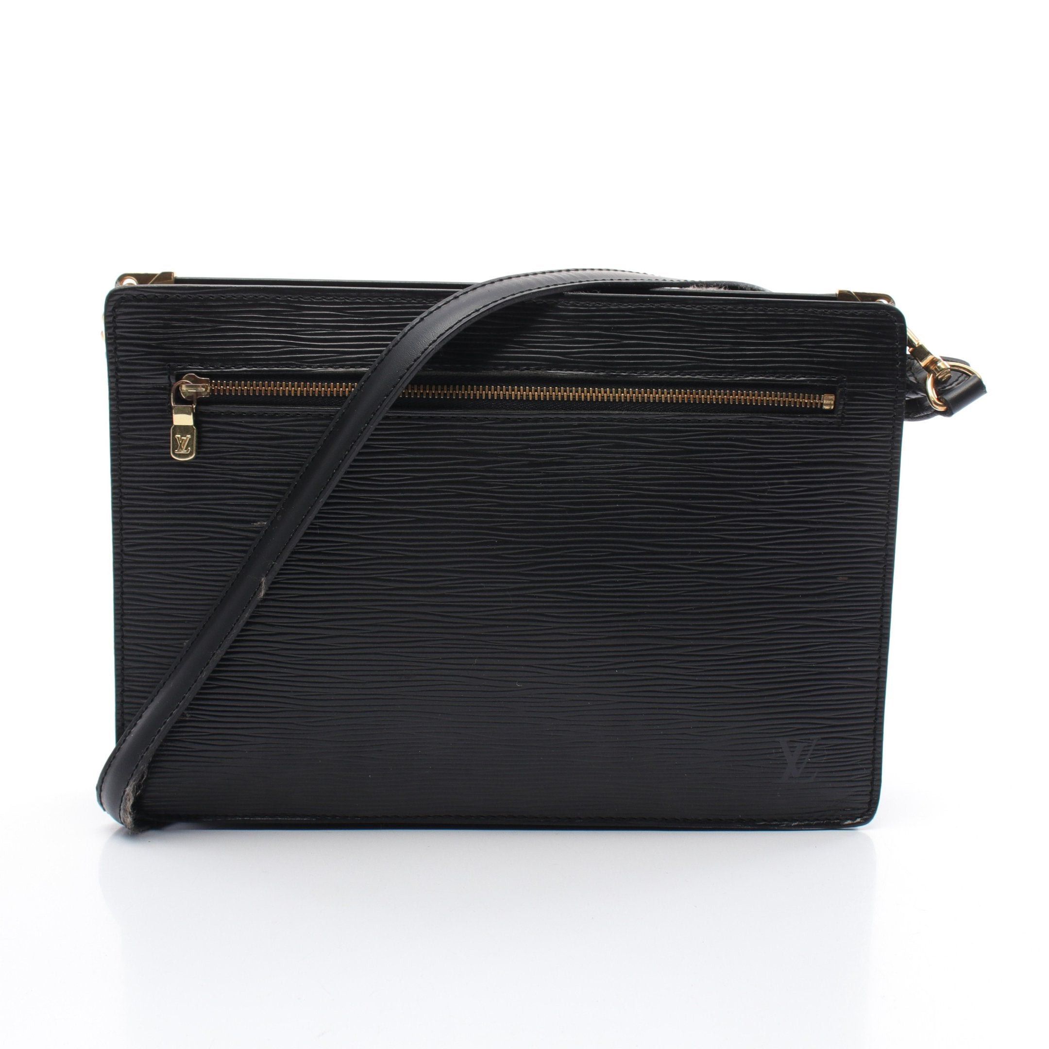 Louis Vuitton Louis Vuitton Enghien Epi Noir Shoulder Bag Leather Black Size ONE SIZE - 1 Thumbnail