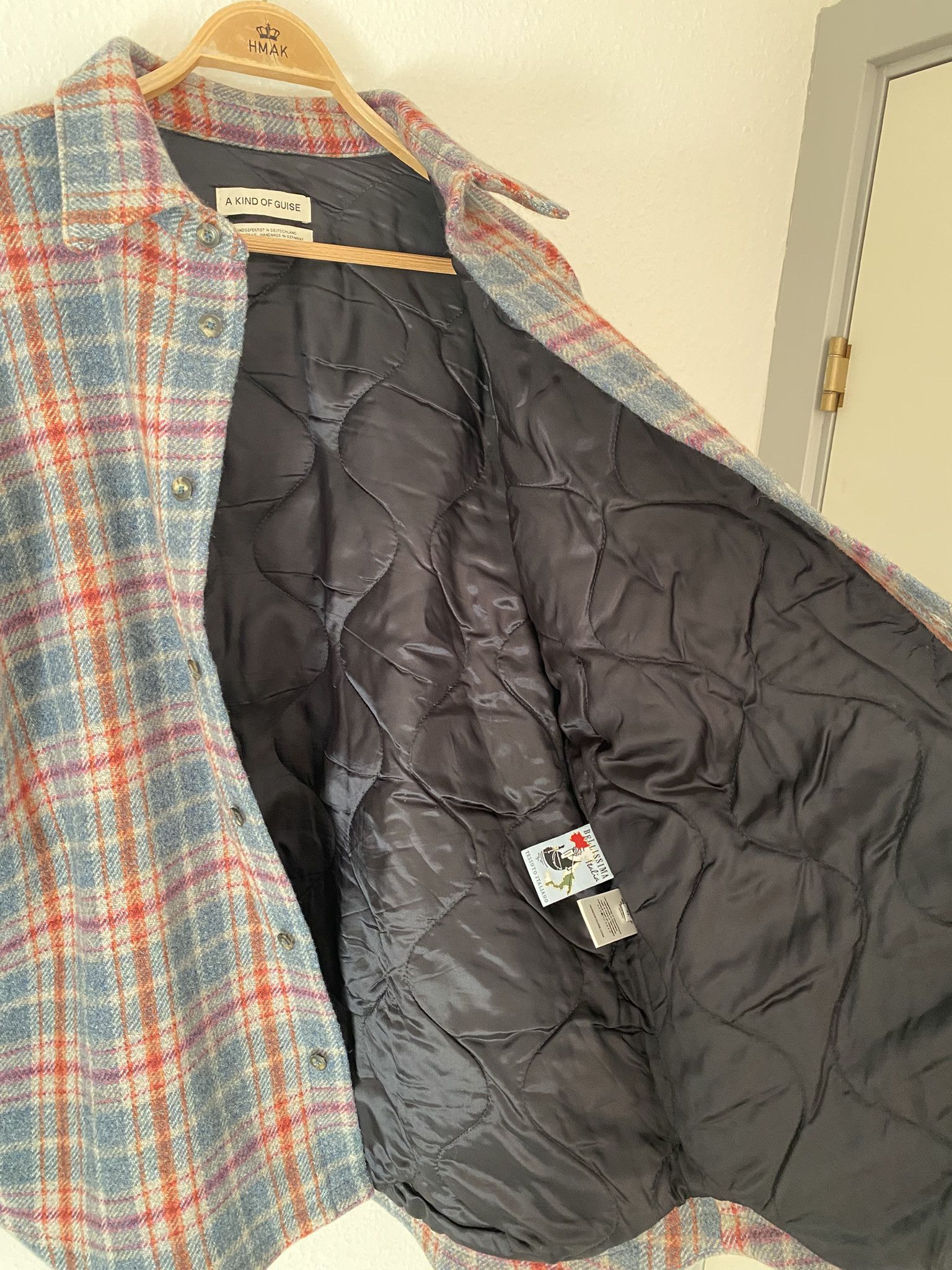A Kind Of Guise 52/XL - 100% Virgin Wool Padded Overshirt Size US XL / EU 56 / 4 - 3 Thumbnail