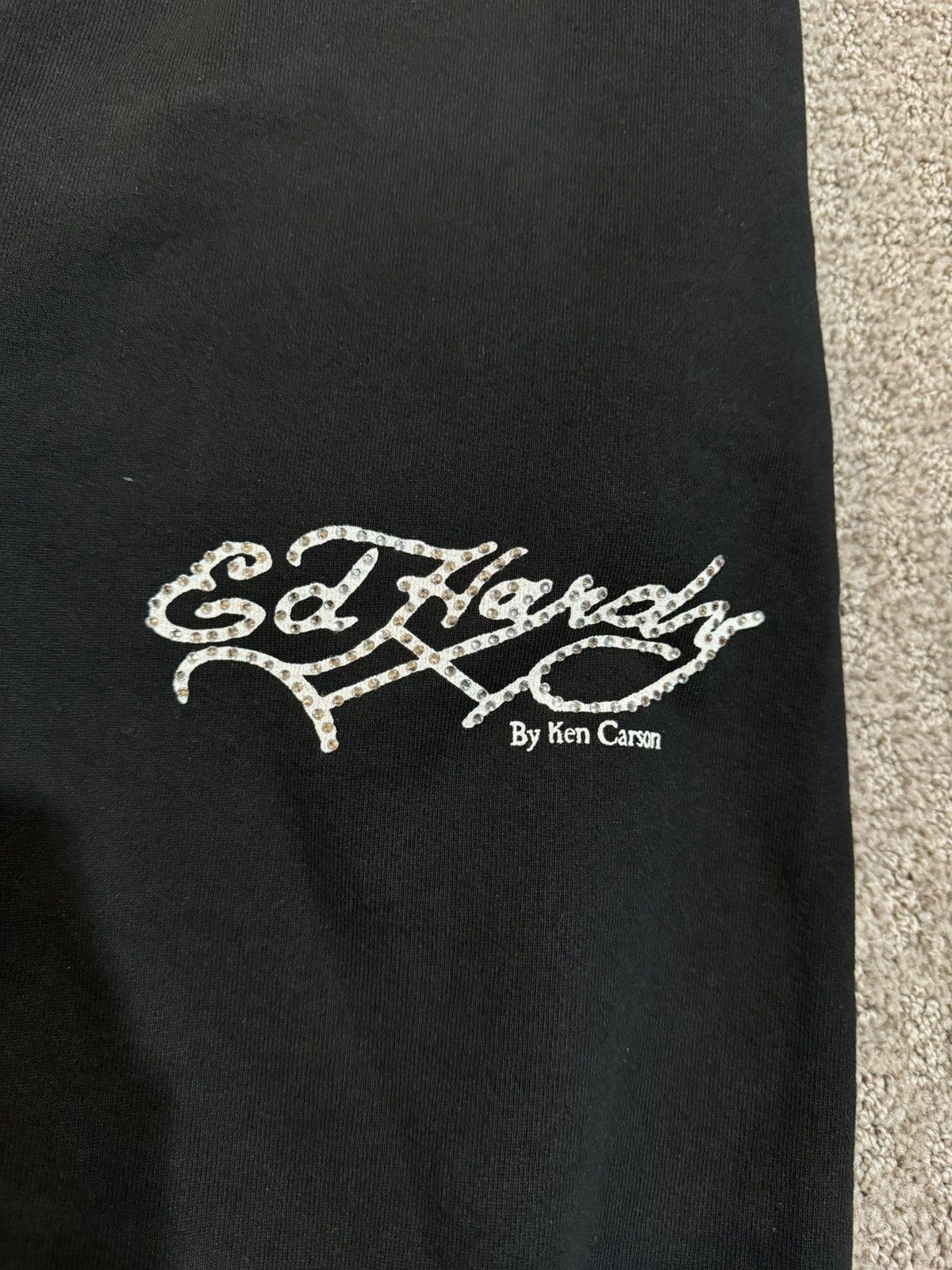 Ed Hardy × Ken Carson Ed Hardy x Ken Carson Complexcon Rhinestone Men’s Sweat Pant Size US 32 / EU 48 - 2 Thumbnail