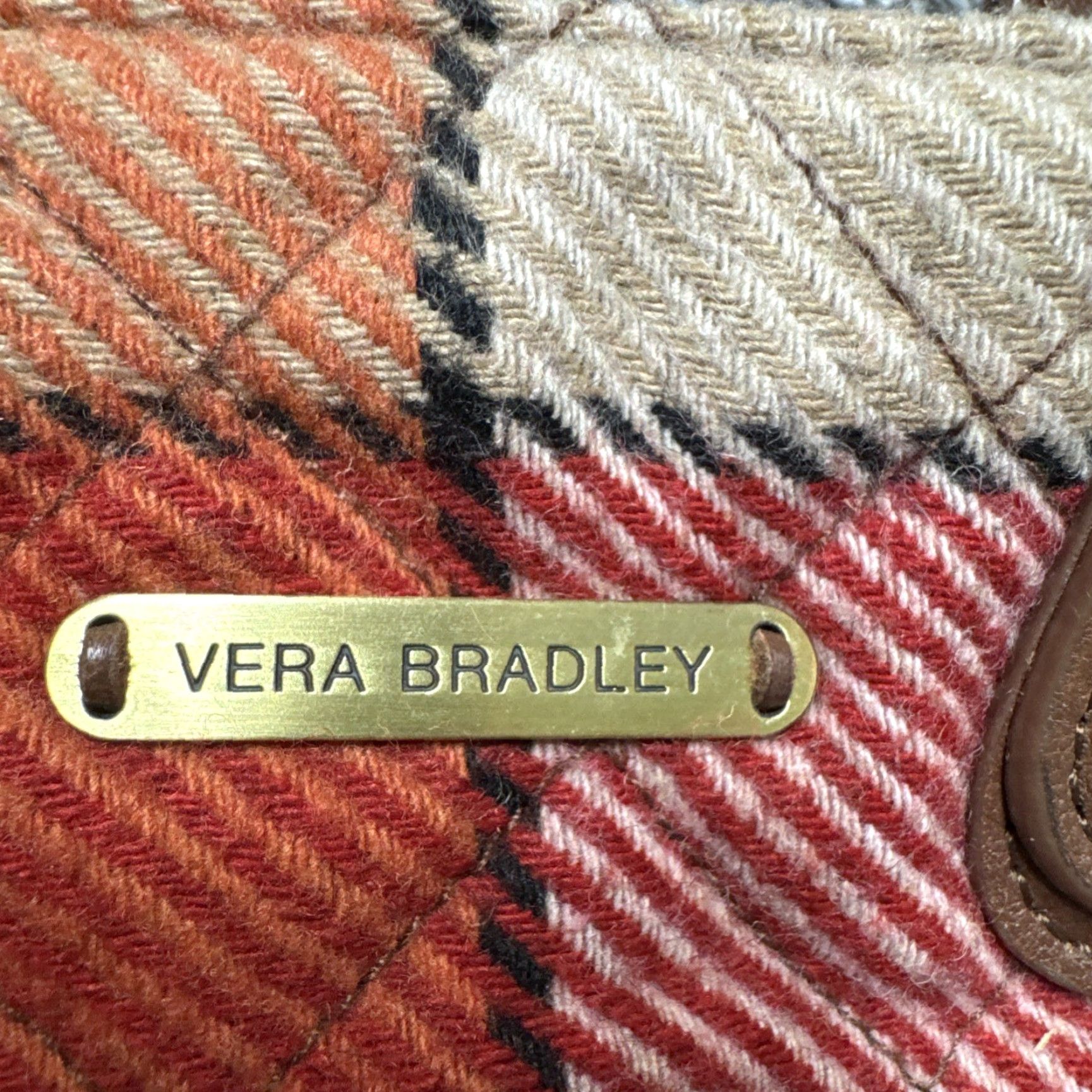 Vera Bradley Vera Bradley Purse Colorblock Wool Leather Quilted Top Handle Bag Womens Size ONE SIZE - 2 Thumbnail