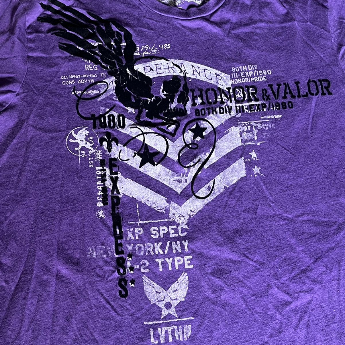 Affliction Vintage Y2K Express Affliction Skull Wings Graphic Logo Tee Size US XL / EU 56 / 4 - 2 Thumbnail