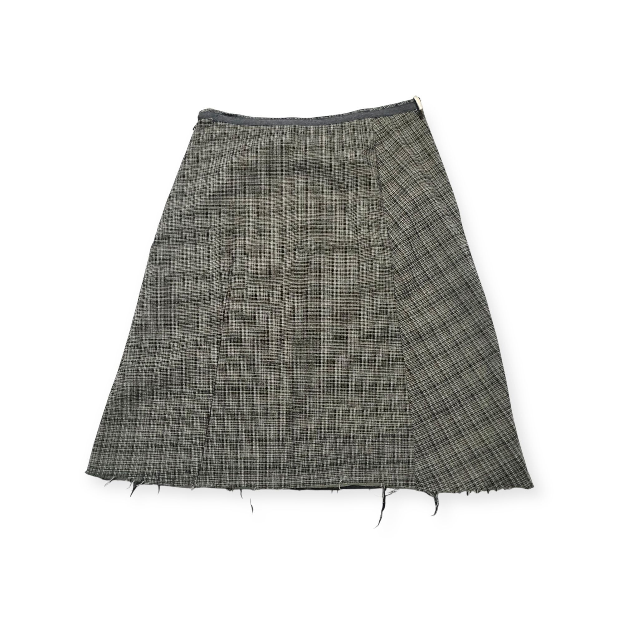 Marni Marni c.2010 Checked A‑Line Skirt IT42 Raw Hem Size 28" / US 6 / IT 42 - 6 Thumbnail