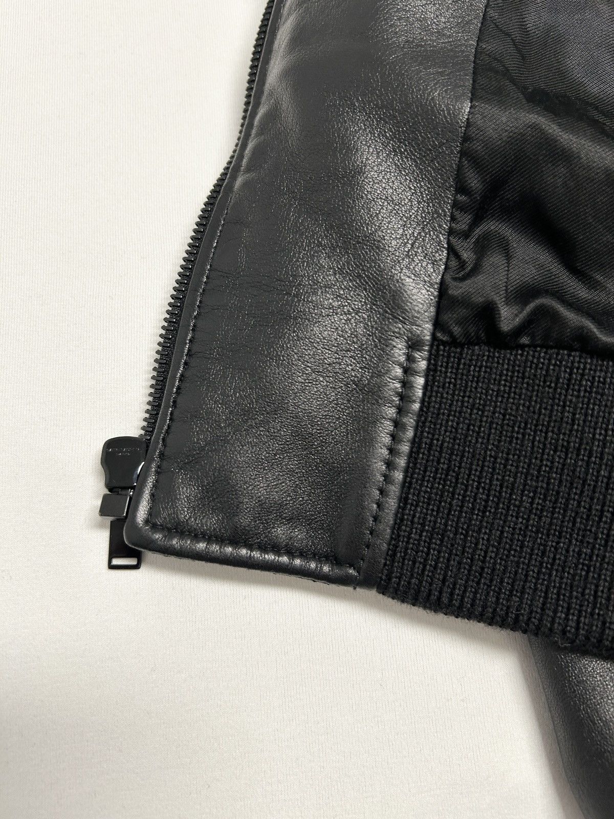 Saint Laurent Paris SS2021 Sample Leather Bomber Jacket Size US M / EU 48-50 / 2 - 10 Thumbnail