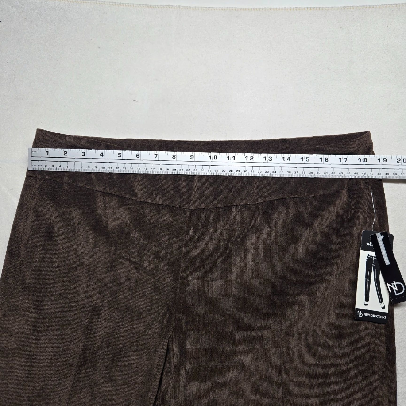 Vintage New Directions Pants Shirt Womens Adult 14 Brown Solid Corduroy Straight Leg Dress Pants Fall 90s City Preppy Size 36" / US 14 / IT 50 - 6 Thumbnail
