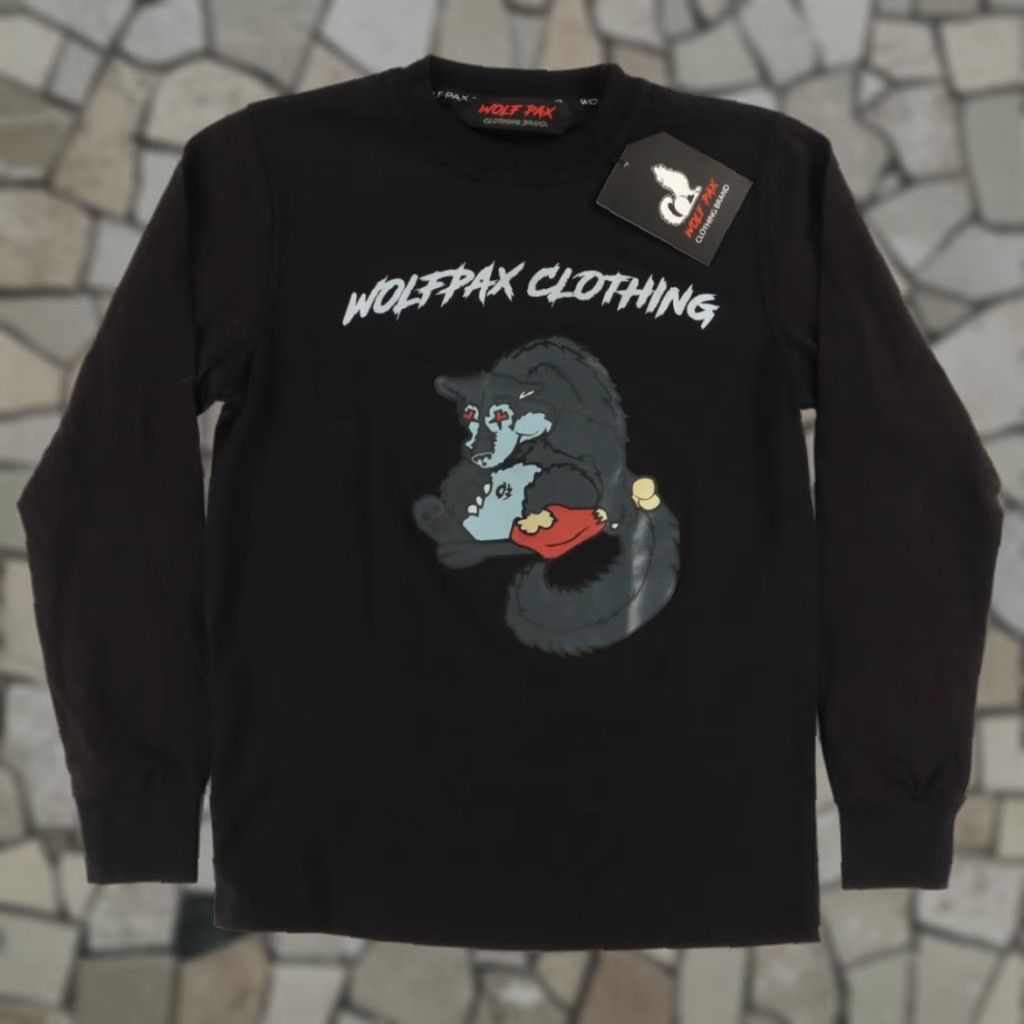 Vintage VINTAGE Wolf Pax Eat or Get Ate Solid Long Sleeve T-Shirt Black Men's S Size US S / EU 44-46 / 1 - 1 Thumbnail