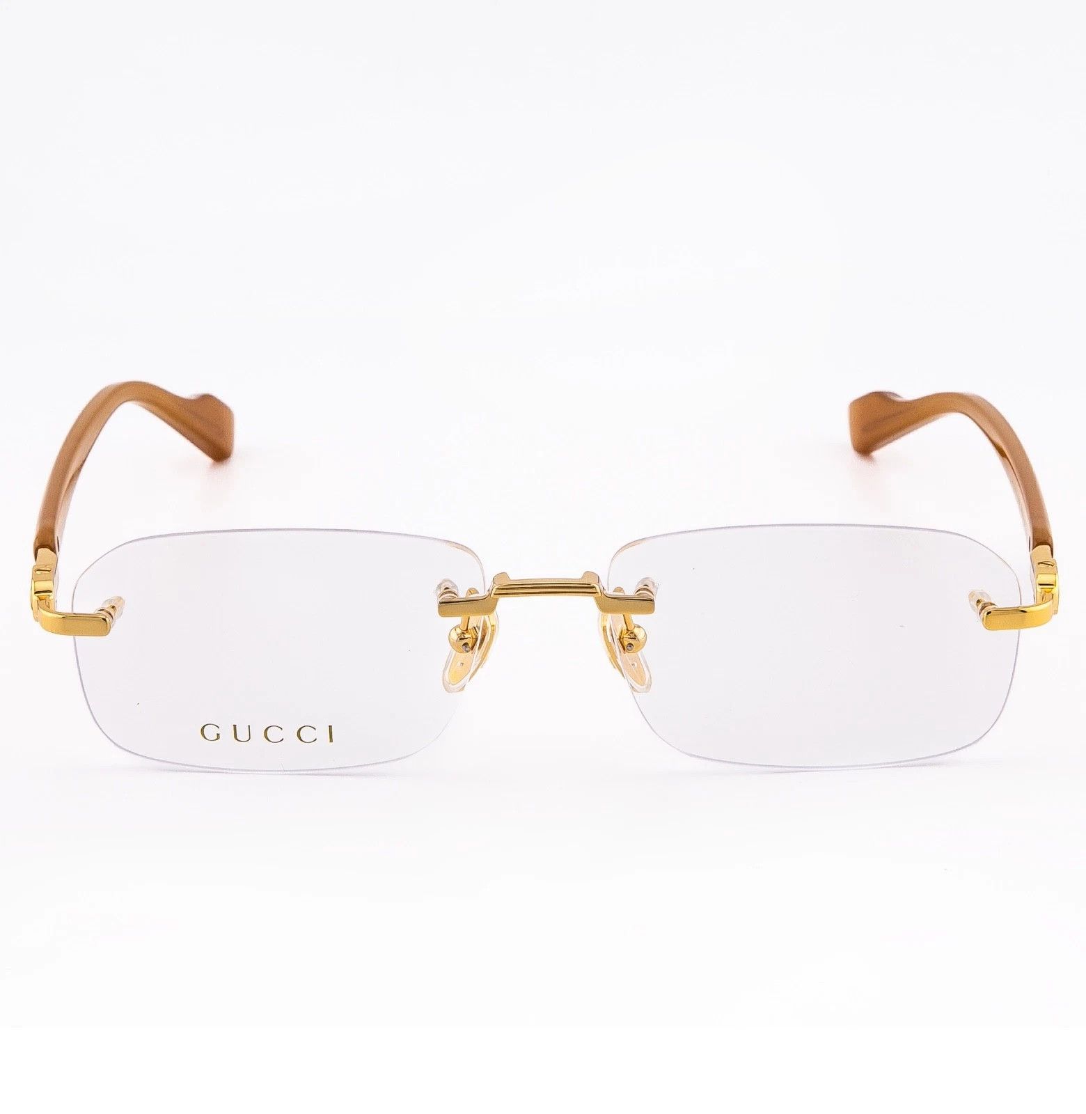 Gucci GUCCI GG1221O 1221 Yellow Classic Narrow Eyeglass 006 GG1221 Size ONE SIZE - 5 Thumbnail