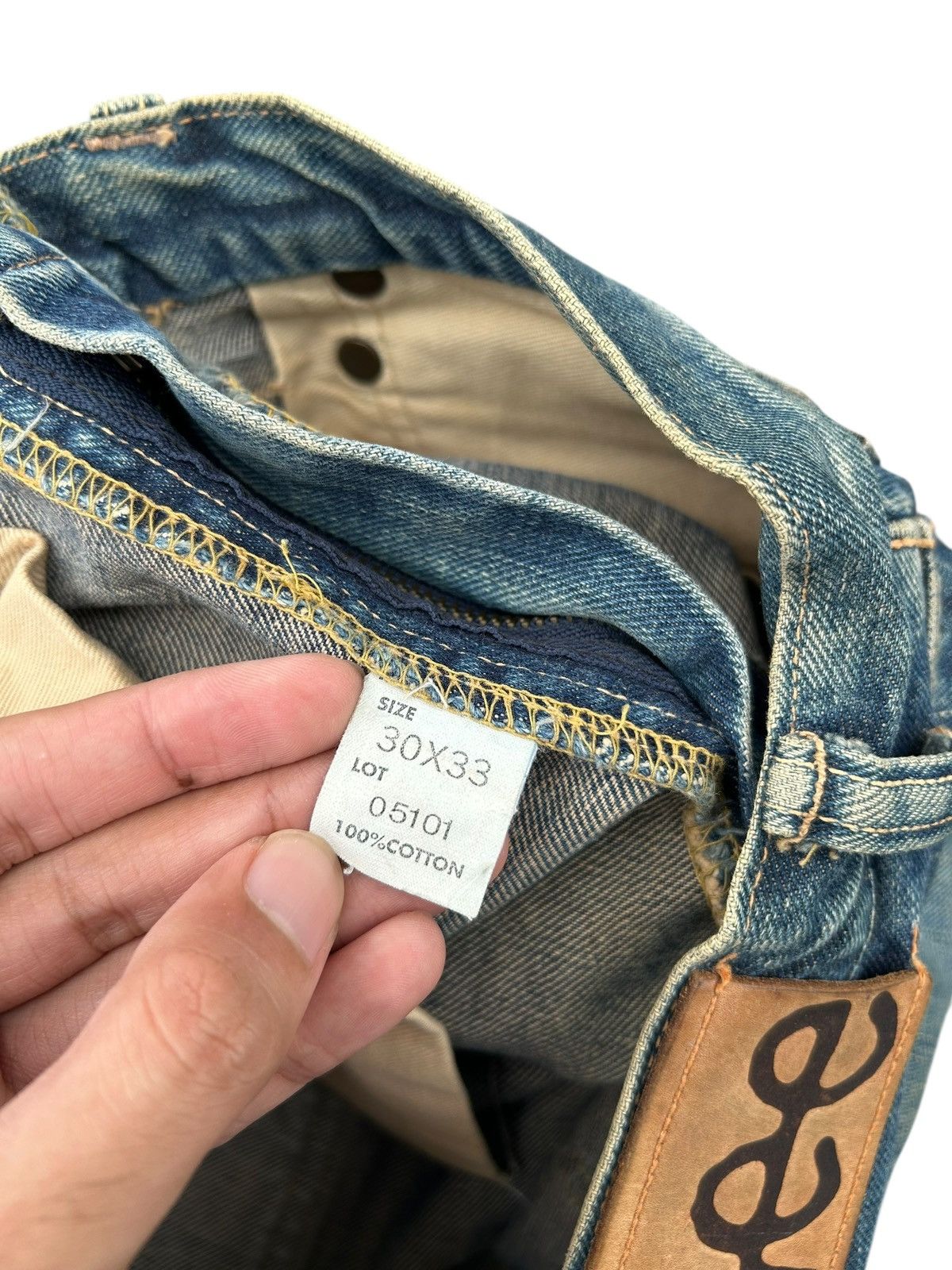Kapital VINTAGE LEE HALF SELVEDGE JAPANESE DISTRESSED DENIM JEANS Size US 29 - 10 Thumbnail