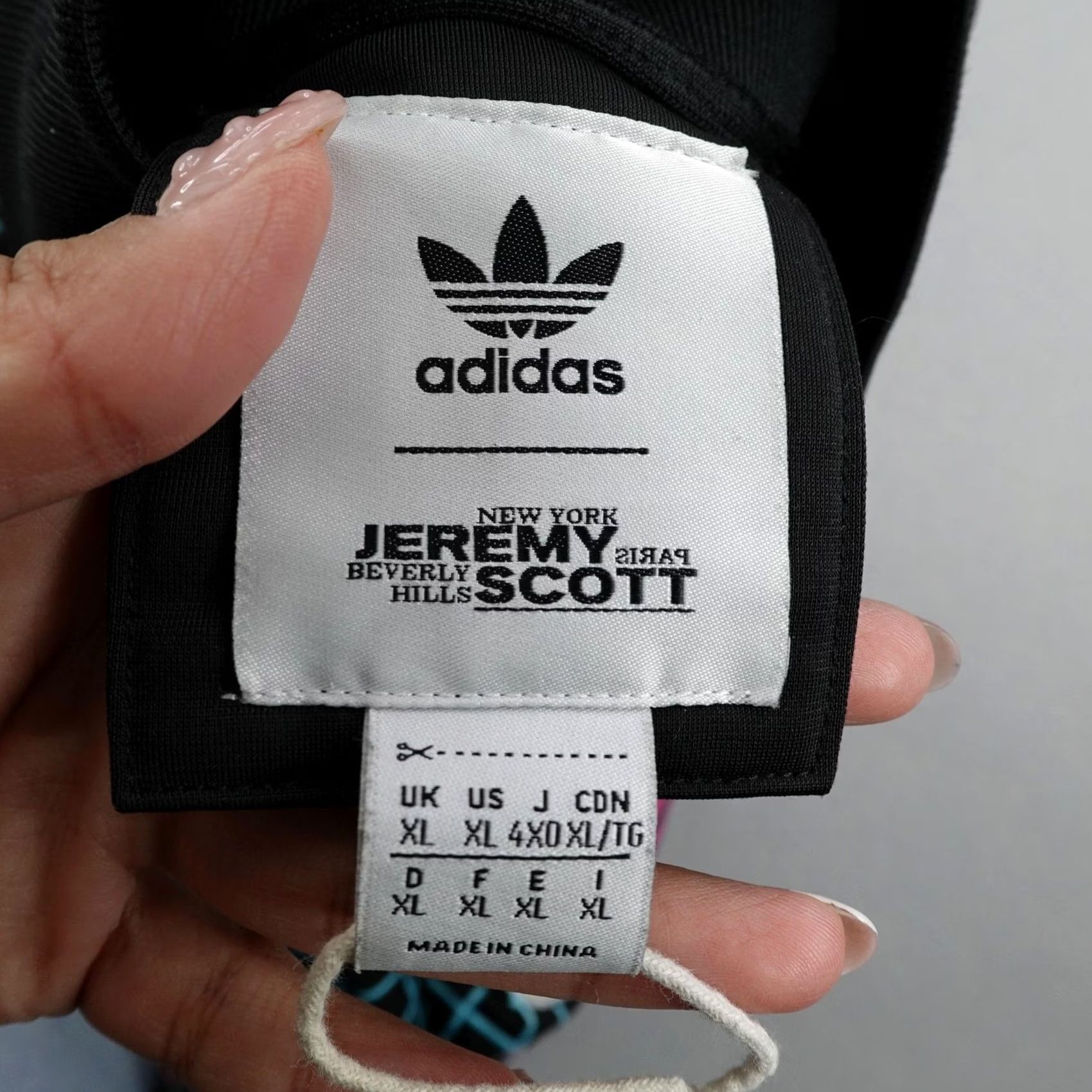 Adidas Adidas Jeremy Scott JS Rally Track Car Racing Jacket Mens XL Black Blue Coat Size US XL / EU 56 / 4 - 6 Thumbnail