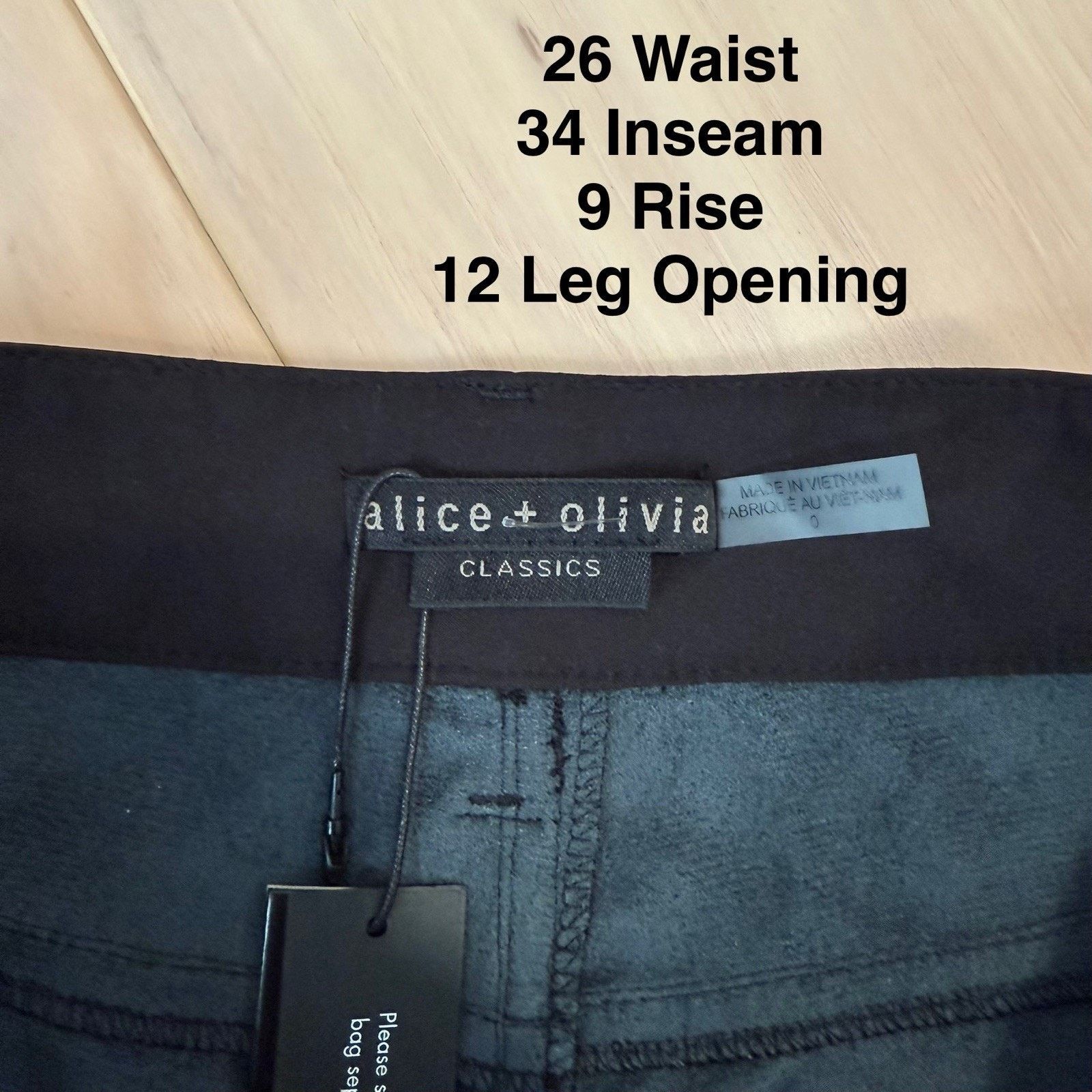 Alice + Olivia Alice Olivia Faux Leather Pants Women's 0 Black Wide Leg Size 26" / US 2 / IT 38 - 5 Thumbnail