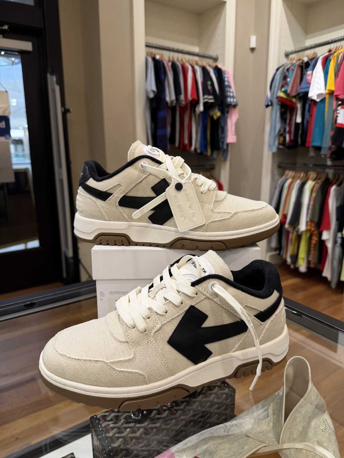 Off-White Off-White ‘Out of Office Canvas’ Sneaker - Neutral Grey Size US 9 / EU 42 - 3 Thumbnail