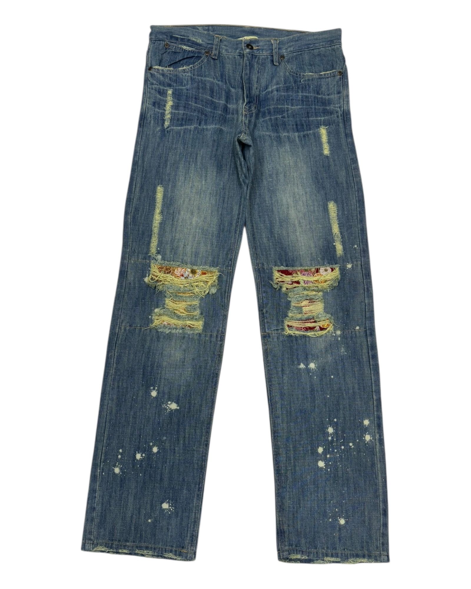 Hysteric Glamour GUMU JAPAN CLASSIC RARE DISTRESS DENIM JEAN Size US 33 - 3 Thumbnail