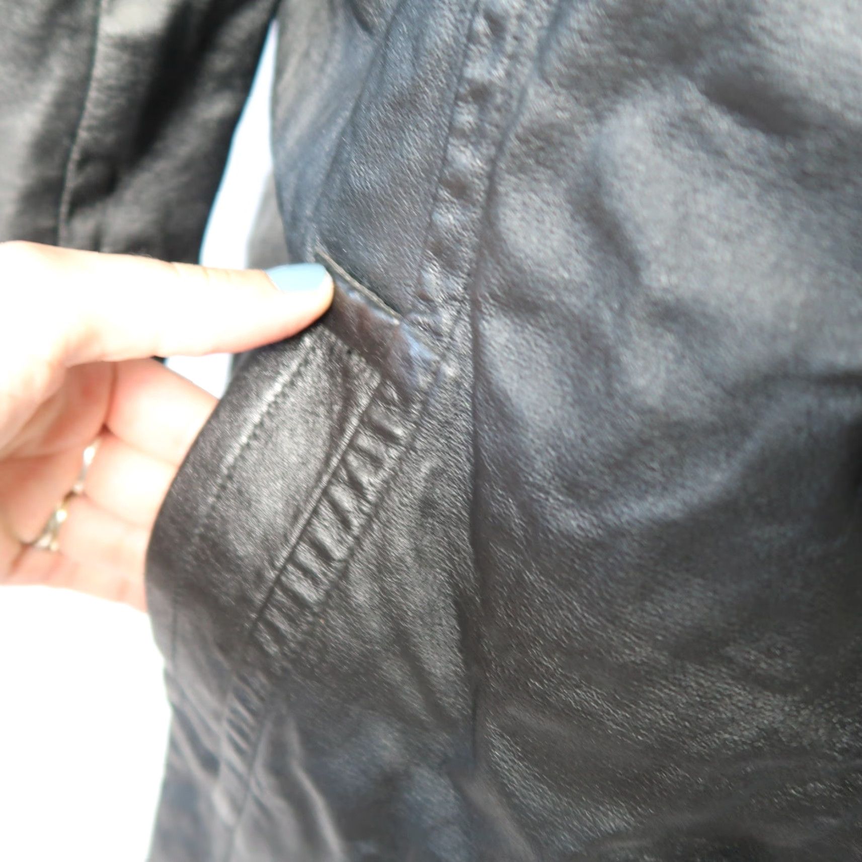 Vintage VINTAGE Winlit Jacket Leather Blazer Mid Length Black L 1990s Grunge Mens? Womens? Size L / US 10 / IT 46 - 3 Thumbnail