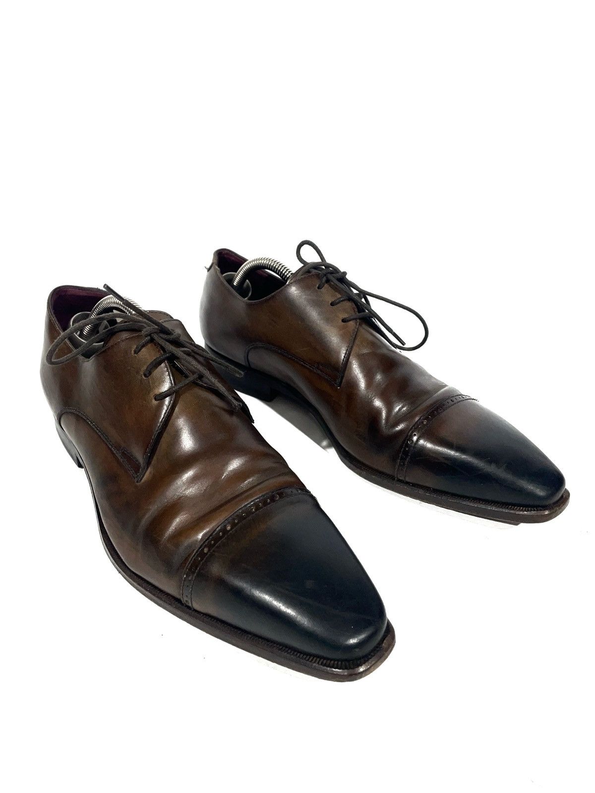 Canali × Vintage Canali Vintage Leather Mens Classic Formal Gradient Shoes 42 Size US 9 / EU 42 - 4 Thumbnail