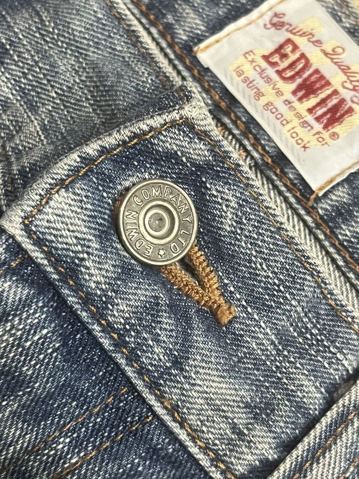 Kapital Vintage Japanese Brand Edwin XVS Patchwork Sashiko Blue Jean Size US 34 / EU 50 - 5 Thumbnail
