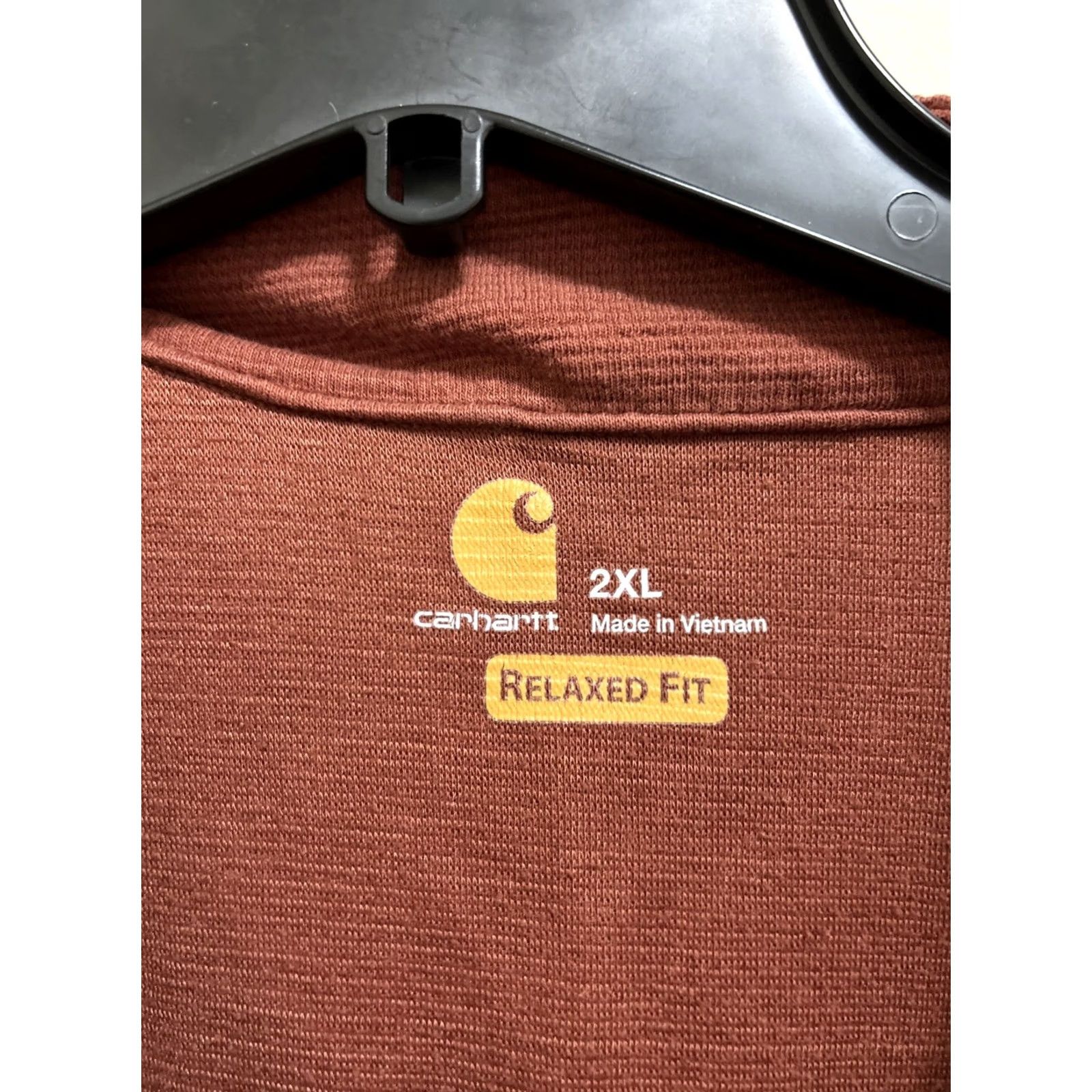 Carhartt Carhartt Long Sleeve Thermal Mens 2XL Red Pullover 1/4 Zip Waffle-Knit Shirt Relaxed Size US XXL / EU 58 / 5 - 5 Thumbnail