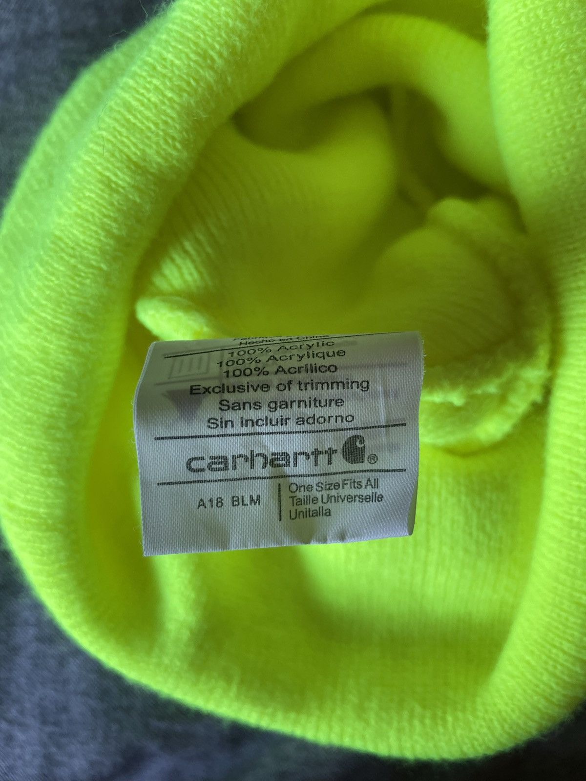 Carhartt Carhartt Hat Winter Beanie Cuffed Knit Neon Workwear Outdoor Size ONE SIZE - 3 Thumbnail