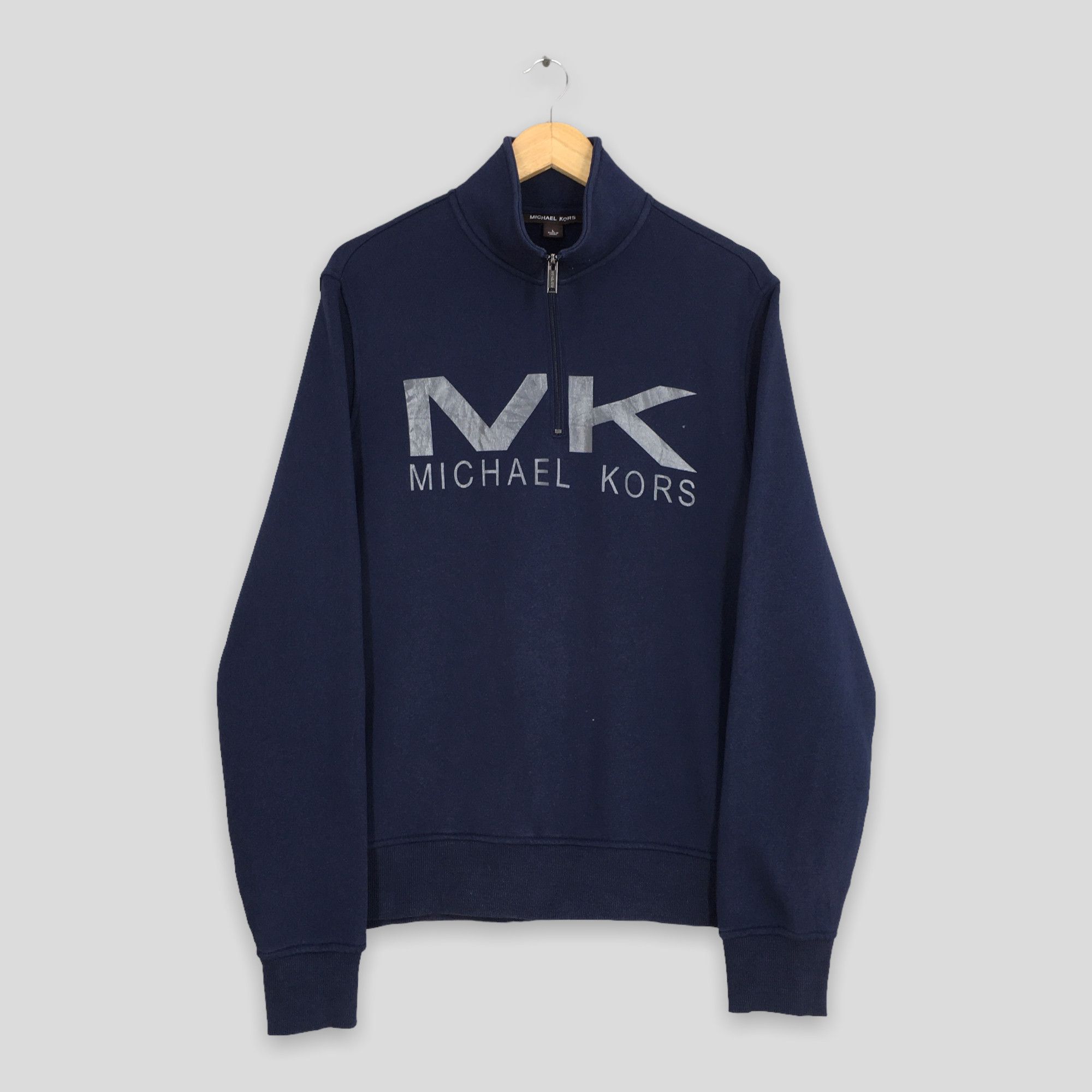 Michael Kors Michael Kors Usa Blue Half Zipper Sweatshirt Size Large Size US L / EU 52-54 / 3 - 1 Thumbnail
