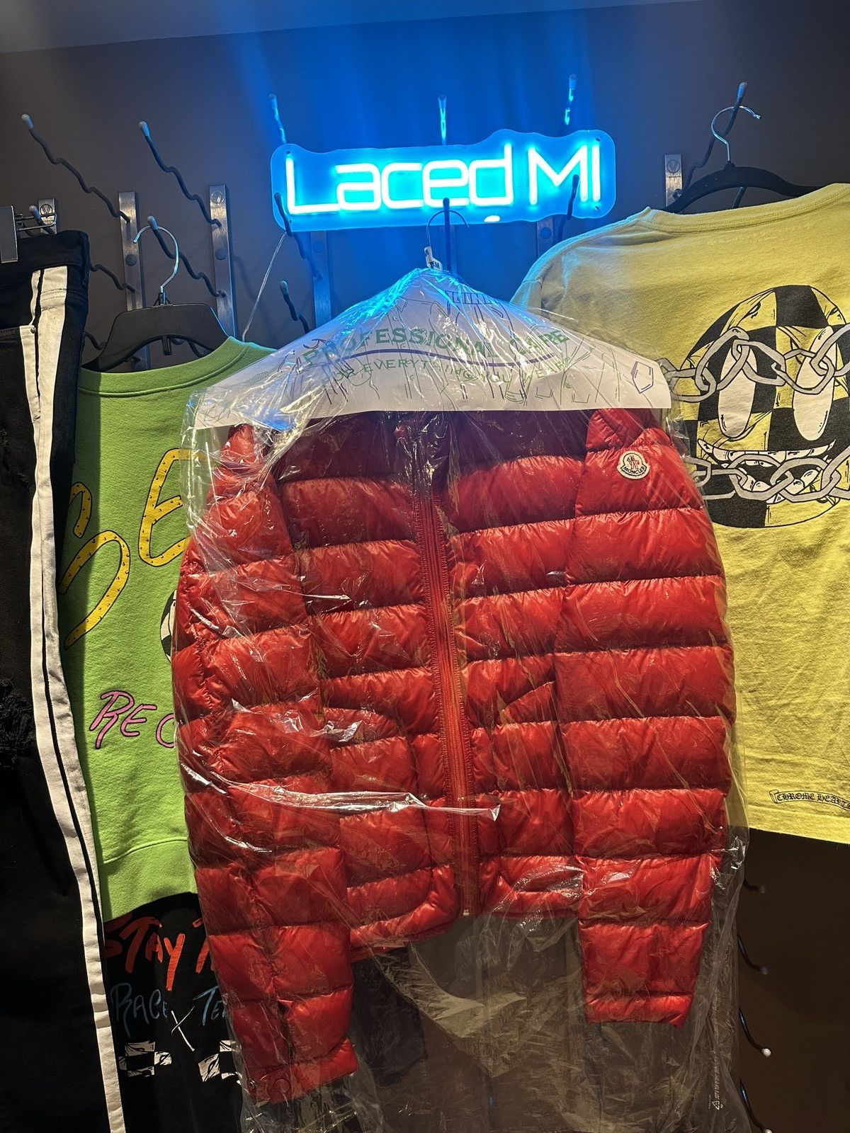 Moncler maya red mens deals
