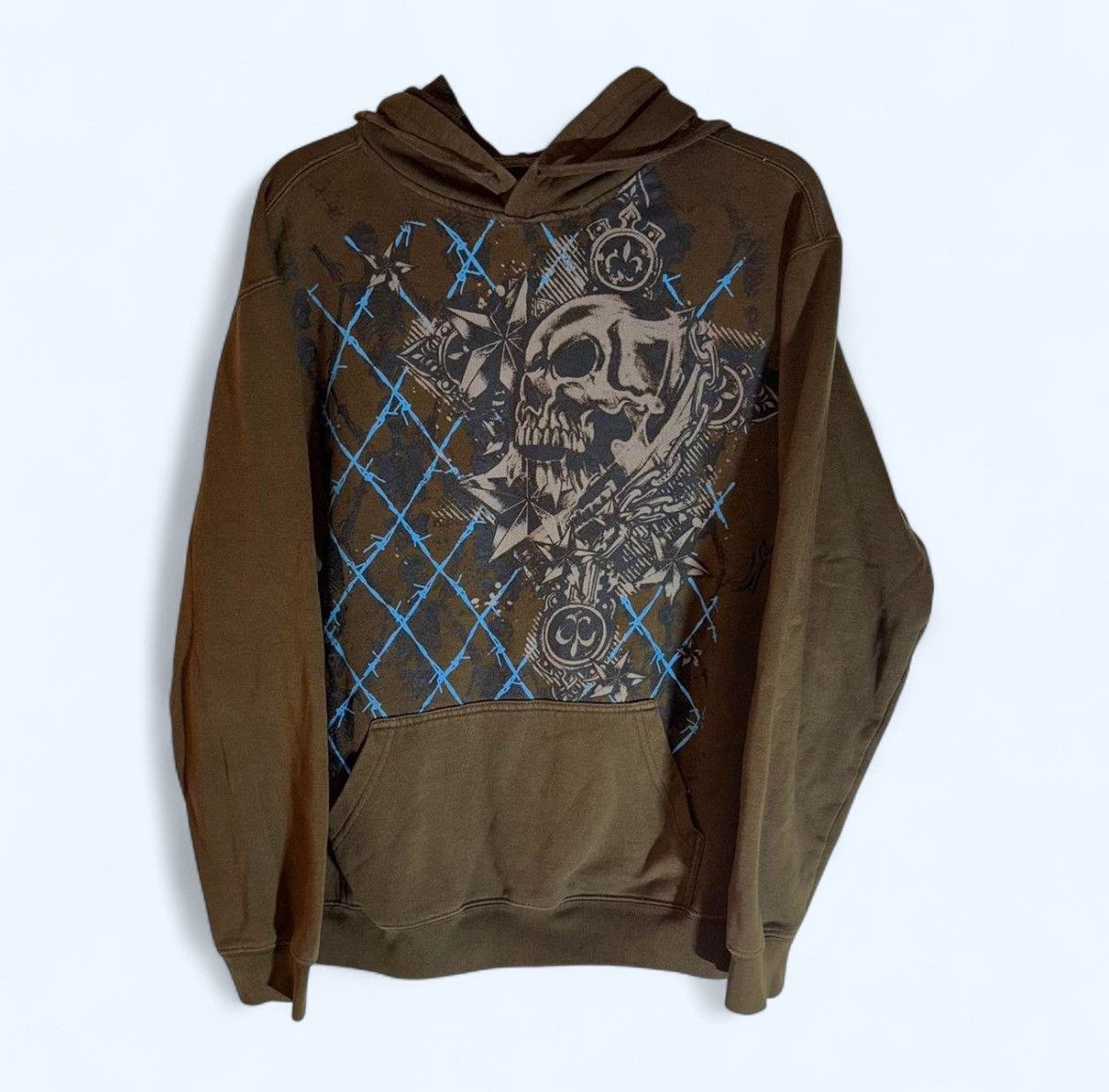 Affliction Y2K 2000s HYPRID APPAREL Mocha Hoodie Adult MEDIUM Size US M / EU 48-50 / 2 - 1 Thumbnail