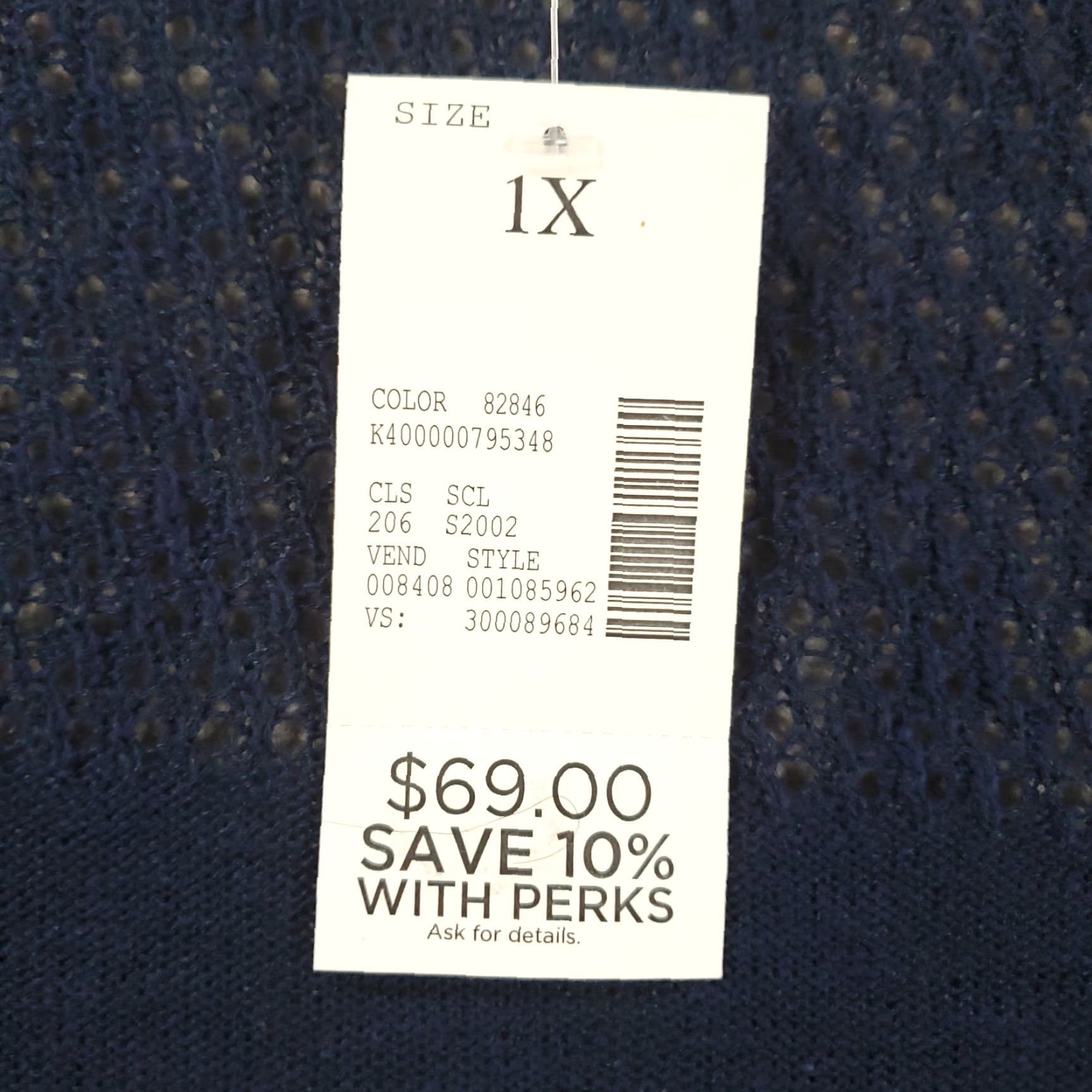 Vintage CATHERINES Women's Cardigan Sweater Open Front Knit Casual Plus Size 1X Navy Blue Red White Trim Size XL / US 12-14 / IT 48-50 - 5 Thumbnail