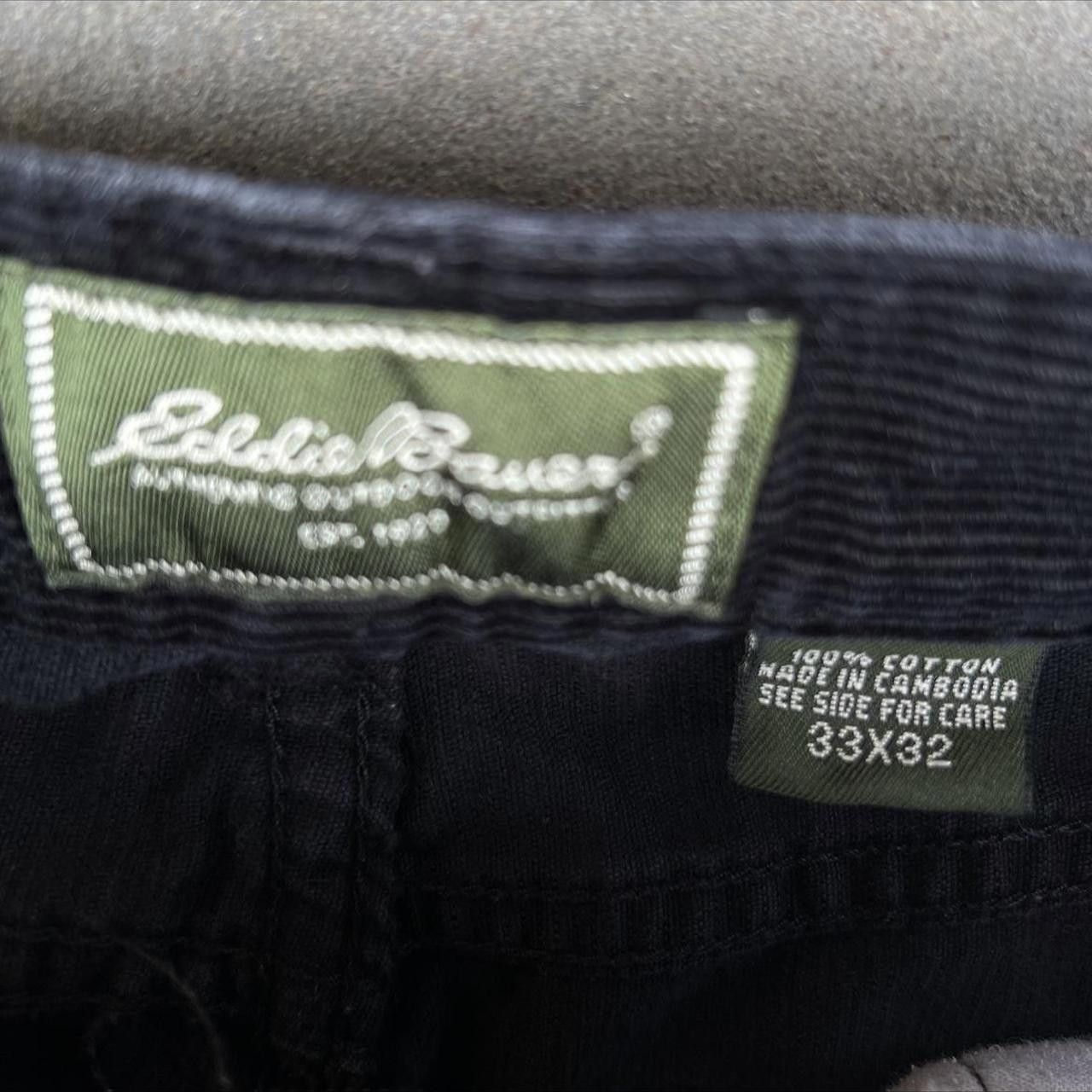 Eddie Bauer Black Corduroy Riveted Jeans Size US 33 - 4 Thumbnail
