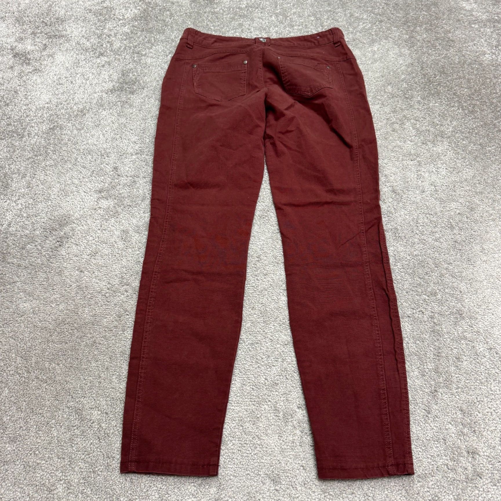 Vintage Kuhl Danzr Outdoor Jeans Women's 10 Burgundy Regular Red Mid Rise Stretch 32x29 Size 32" / US 10 / IT 46 - 2 Thumbnail