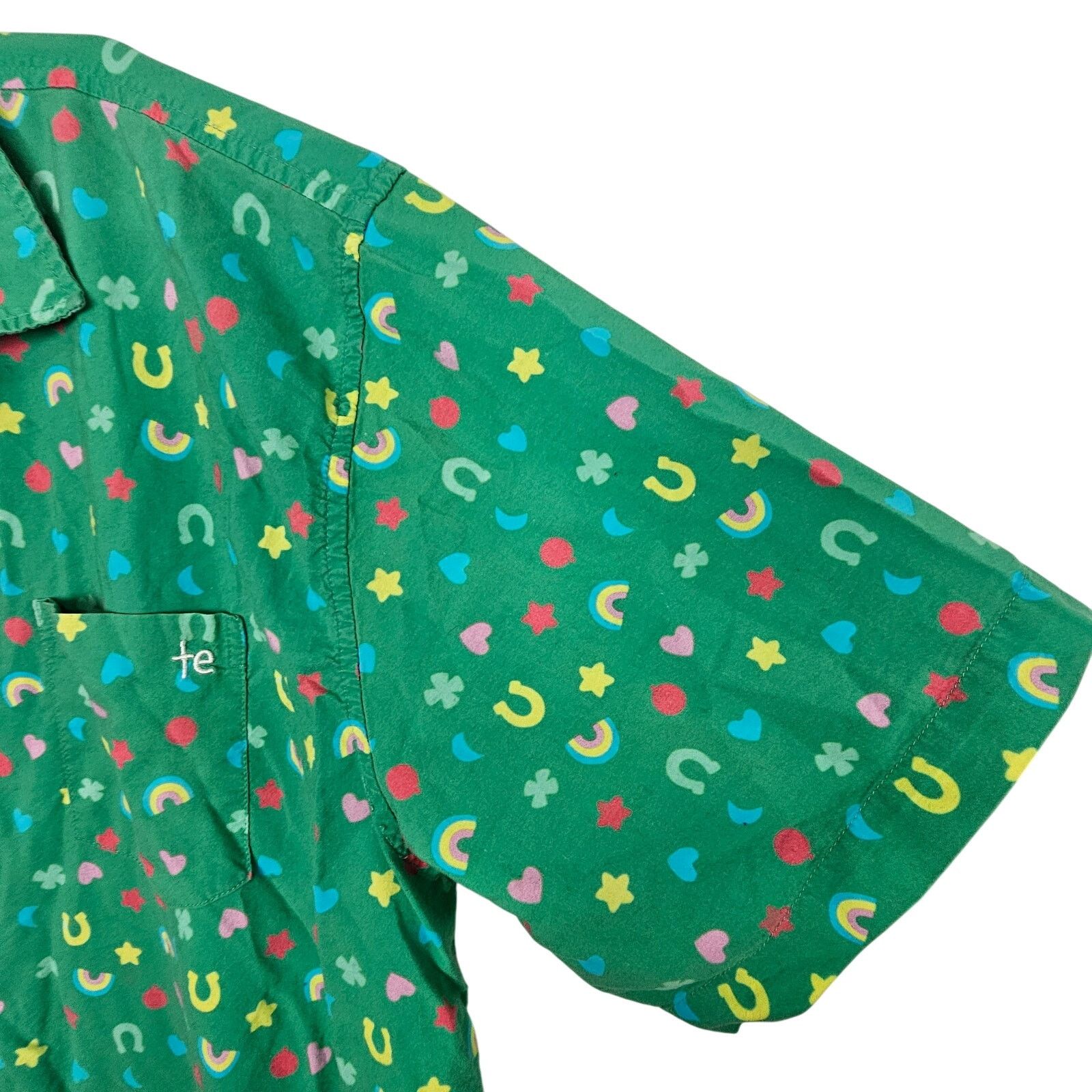 Tipsy Elves Tipsy Elves Shirt Green Lucky Charm Print Button 3XL Size US XXL / EU 58 / 5 - 5 Thumbnail