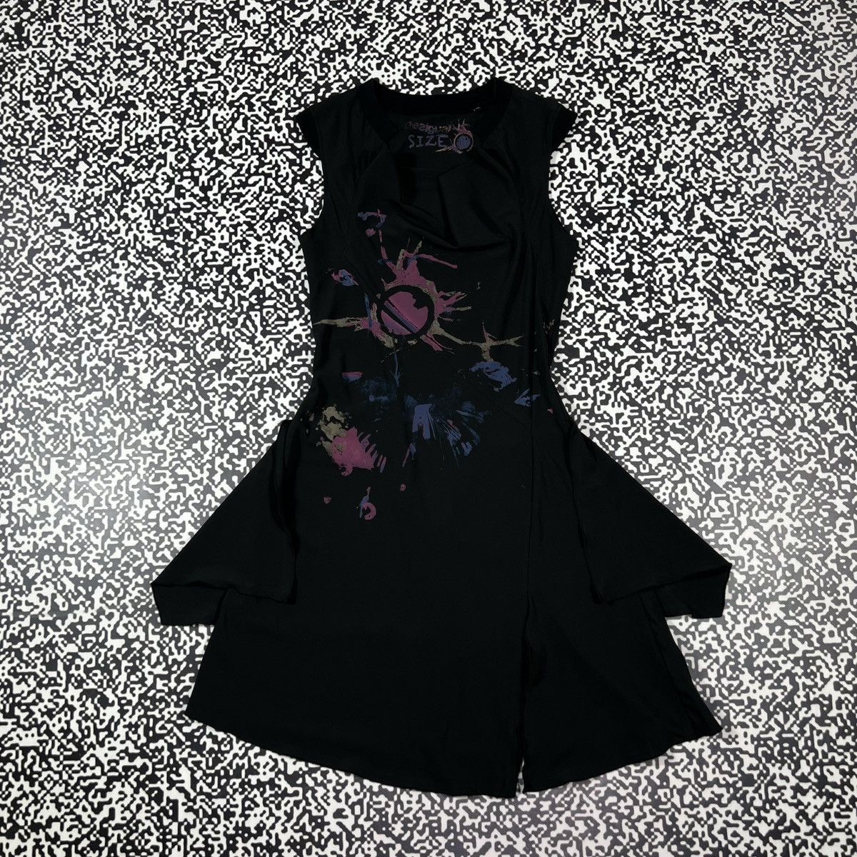 Desigual Vintage Y2K Desigual Painted Abstract Print Flared Dress Size M / US 6-8 / IT 42-44 - 5 Thumbnail