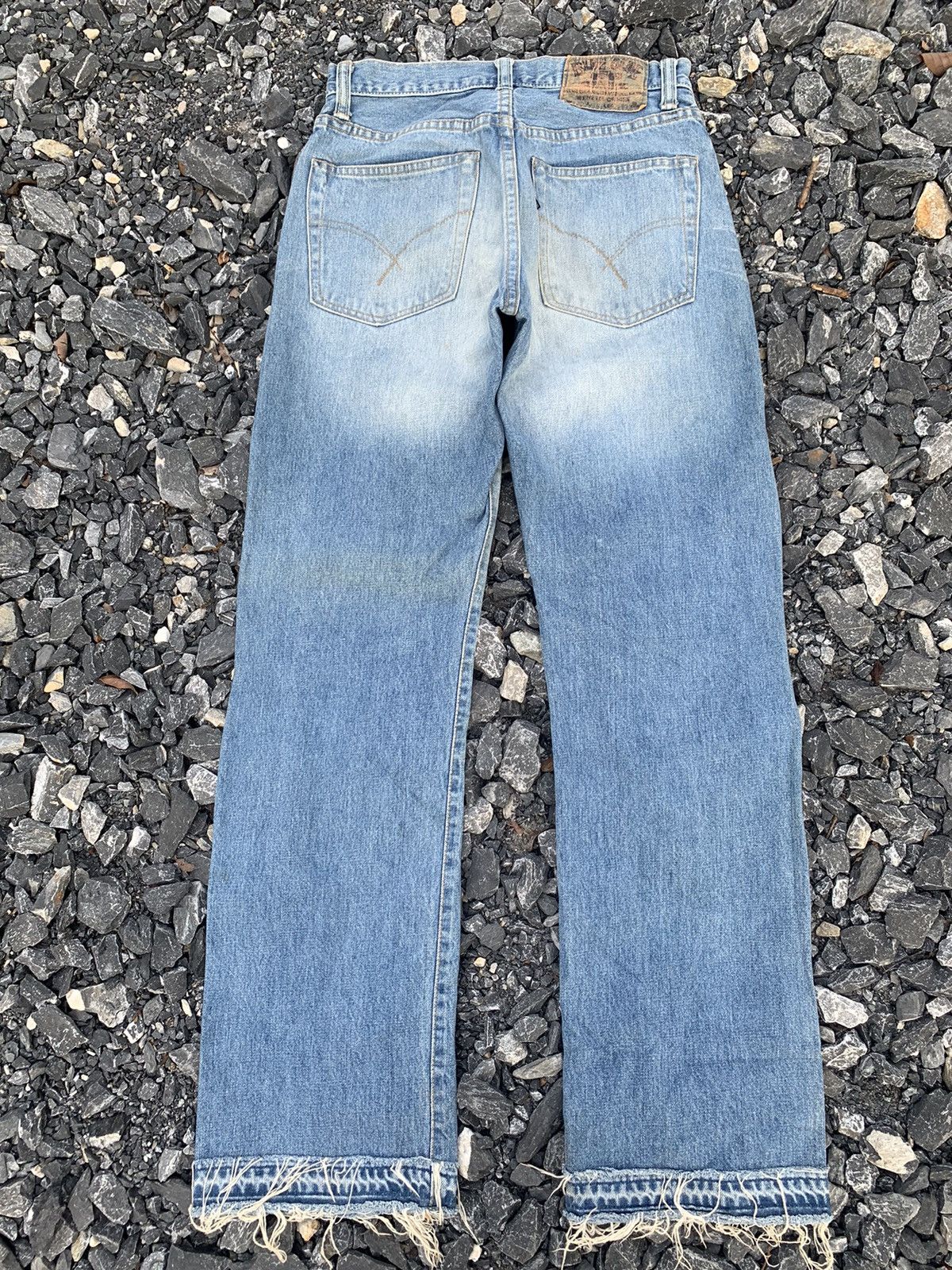 Kapital VINTAGE BLUE BLUE INDIGO SELVEDGE JAPANESE DISTRESSED DENIM Size US 28 / EU 44 - 2 Thumbnail