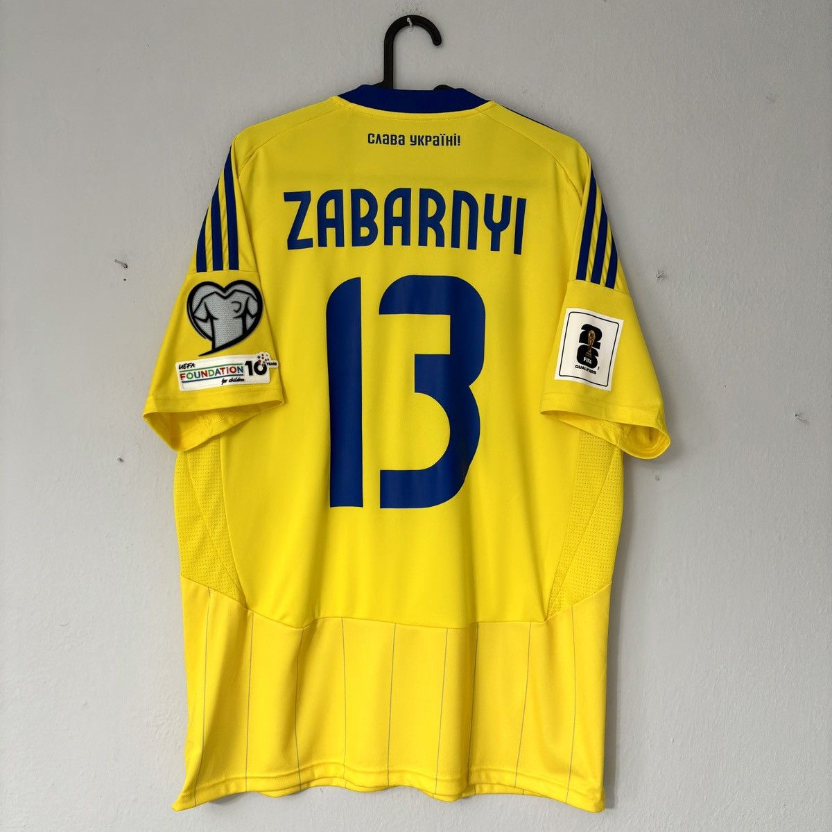 Adidas 2024 2025 Ukraine PSG Zabarnyi Issue Soccer Jersey Shirt Kit Size US L / EU 52-54 / 3 - 11 Thumbnail