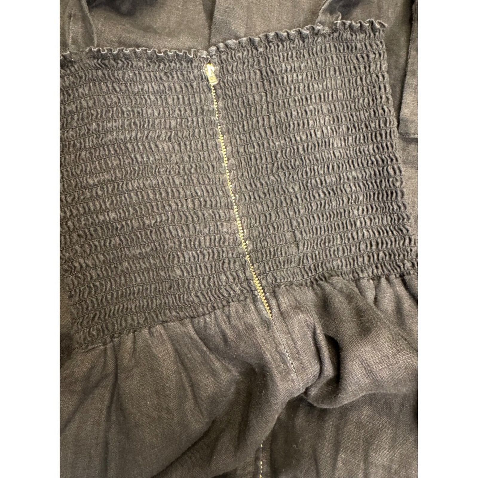 Reformation Reformation Linen Tie-Strap Midi Dress Black Size S Size S / US 4 / IT 40 - 5 Thumbnail