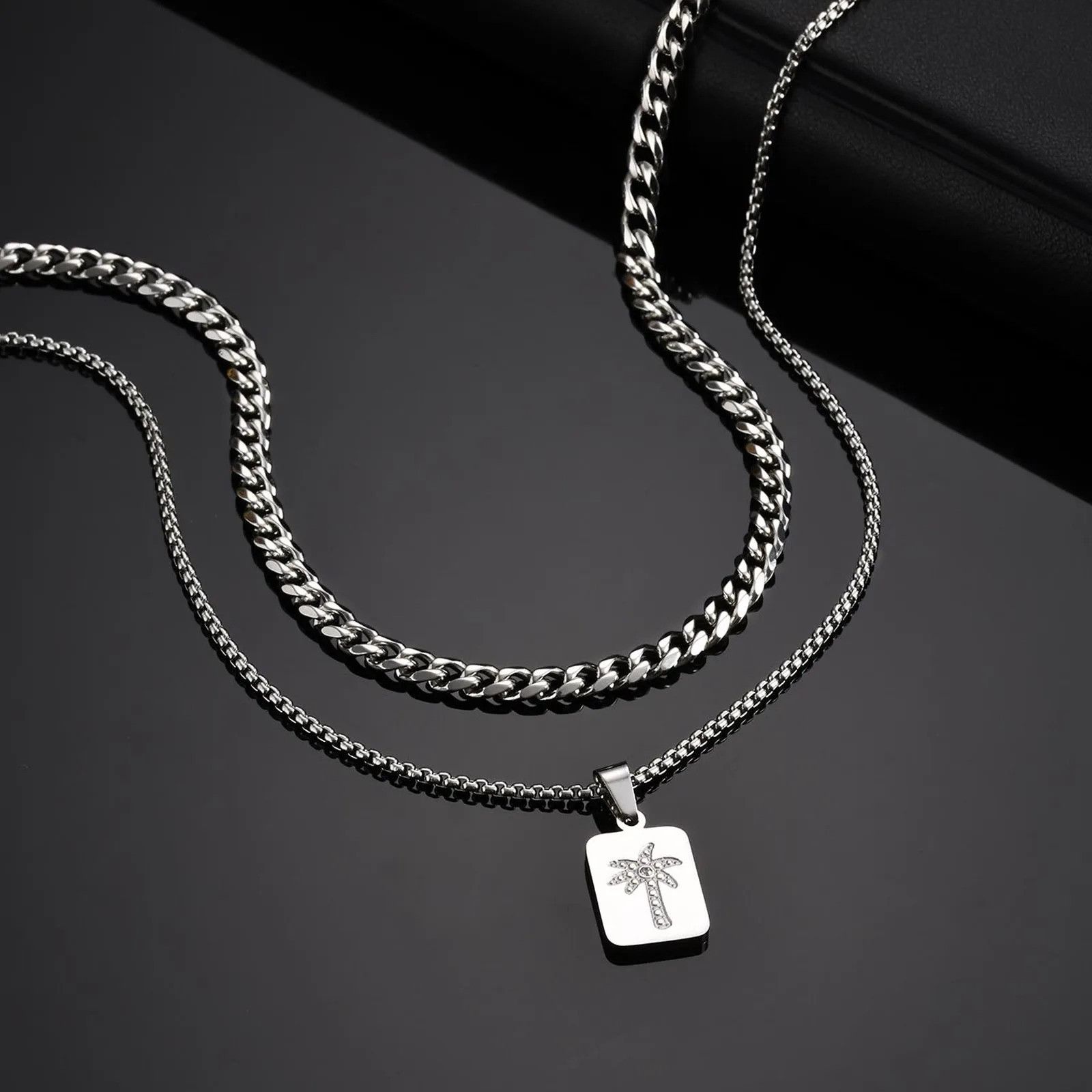 Vintage Stylish Men's Layered Necklace Size ONE SIZE - 1 Thumbnail