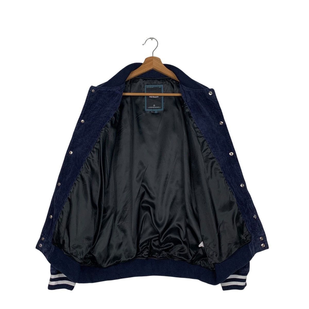 Japanese Brand PSO Brand Blue Black Corduroy Varsity Jacket #1846-C80 Size US M / EU 48-50 / 2 - 11 Thumbnail