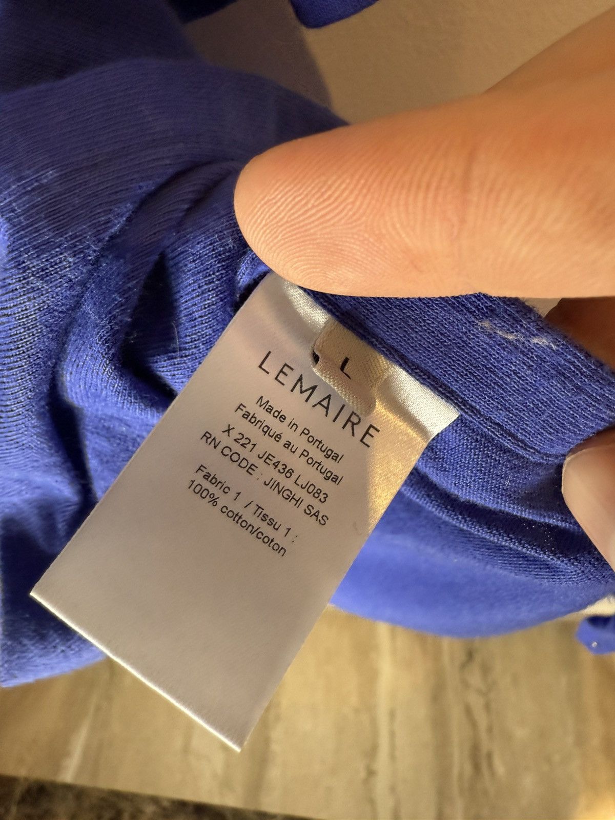 Lemaire Lemaire x Tomaga blue T-shirt Size US L / EU 52-54 / 3 - 7 Thumbnail
