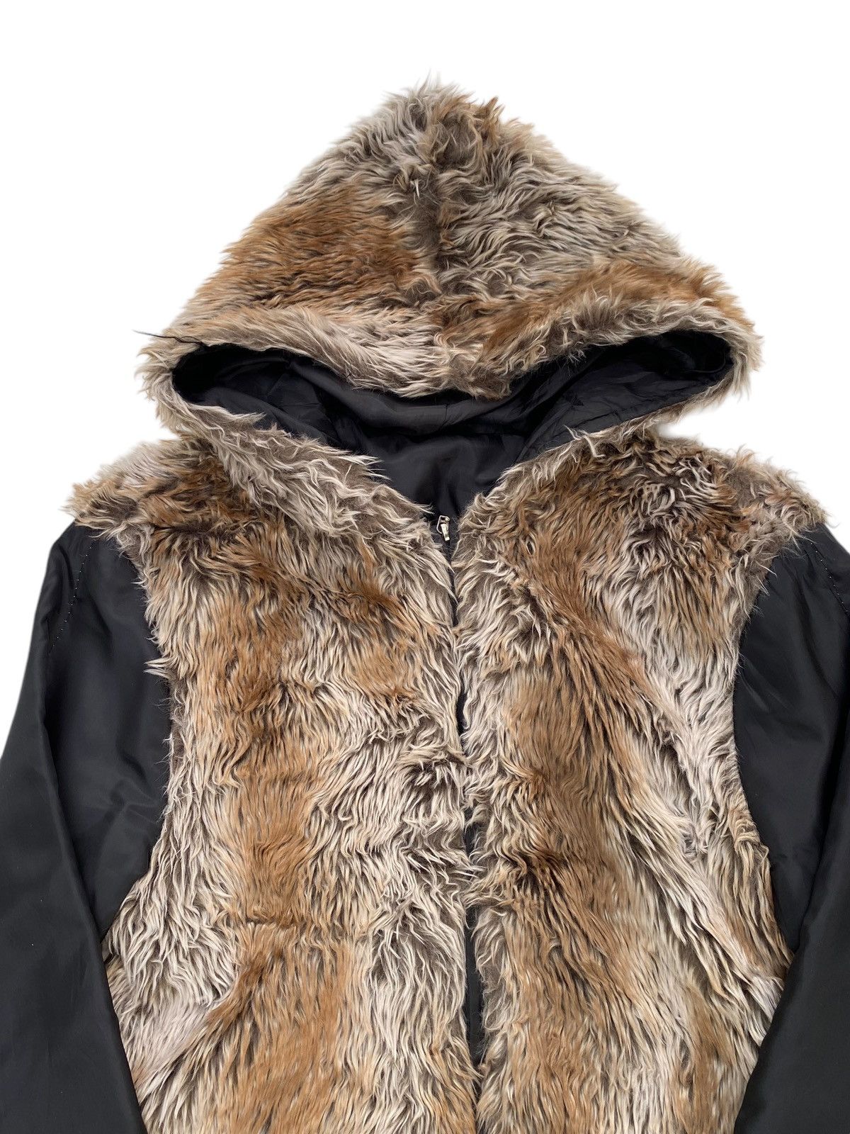 Japanese Brand × Vintage Vtg Fur Hoodie Size US S / EU 44-46 / 1 - 3 Thumbnail
