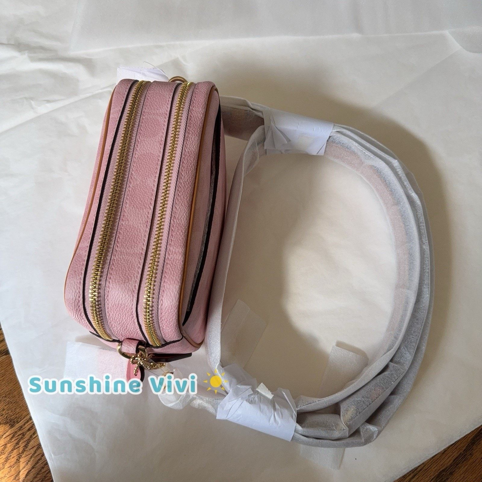Coach NWT Coach CEK74 Mini Carey Crossbody Bag Charms Powder Pink Size ONE SIZE - 4 Thumbnail