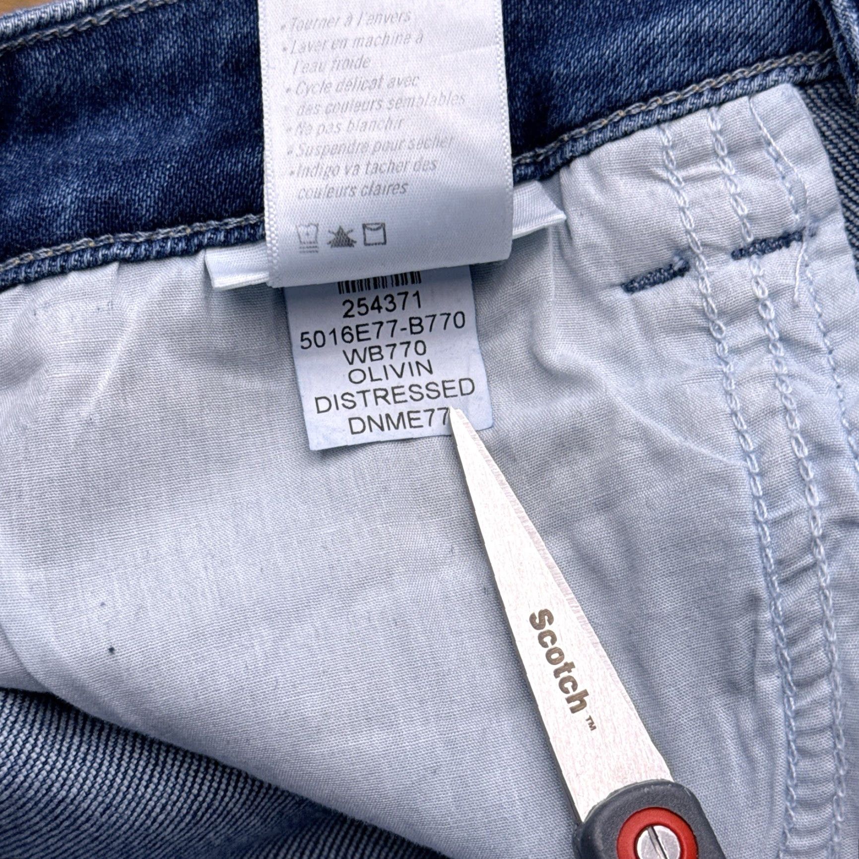 Paige Paige Womens Jeans Wide-Leg 28 Distressed Stretch Denim Blue 5-Pocket Logo High Rise Size 28" / US 6 / IT 42 - 7 Thumbnail