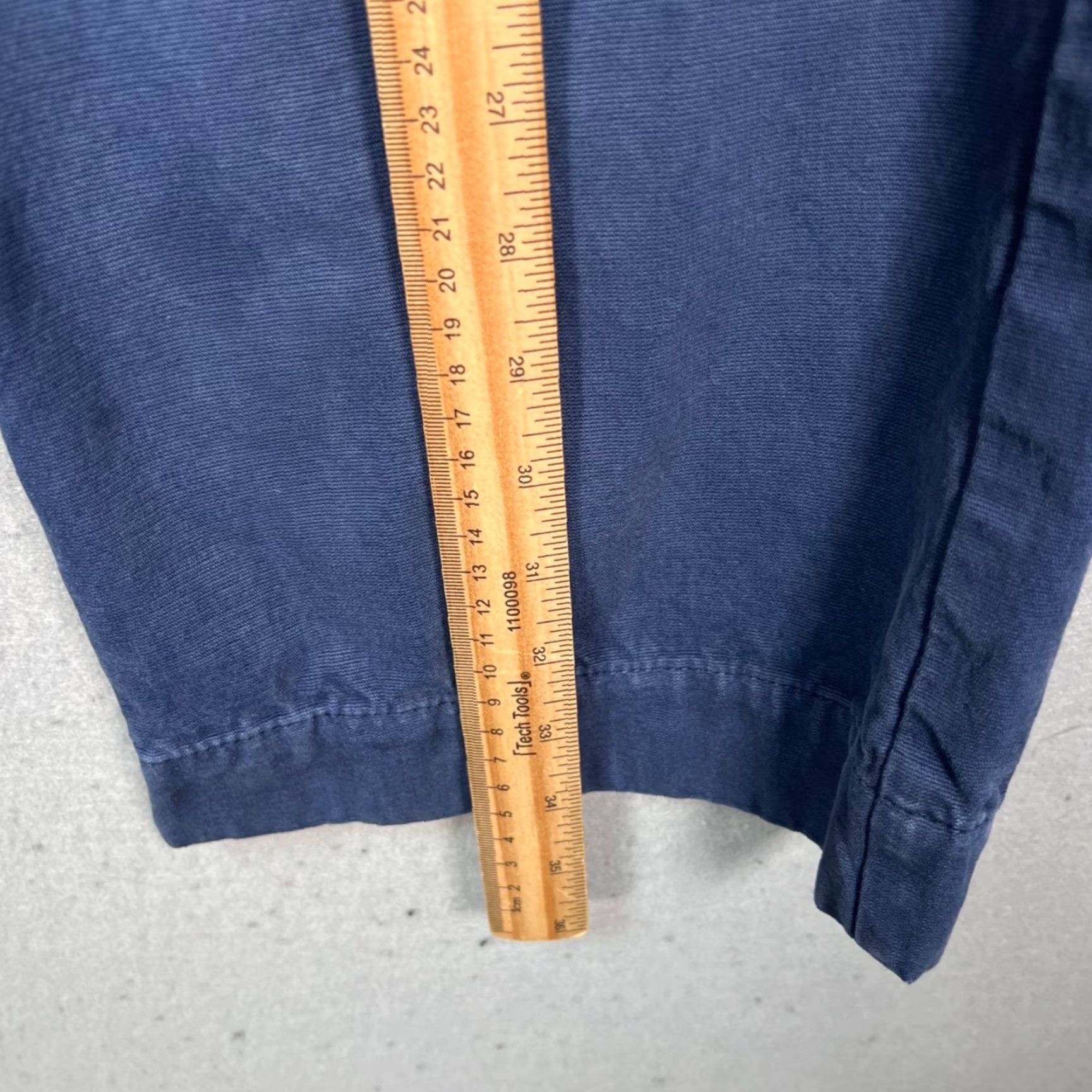 Vintage Sézane Womens Size 38 Navy Blue Cropped Pants Cotton Blend Made In Italy Size 26" / US 2 / IT 38 - 7 Thumbnail