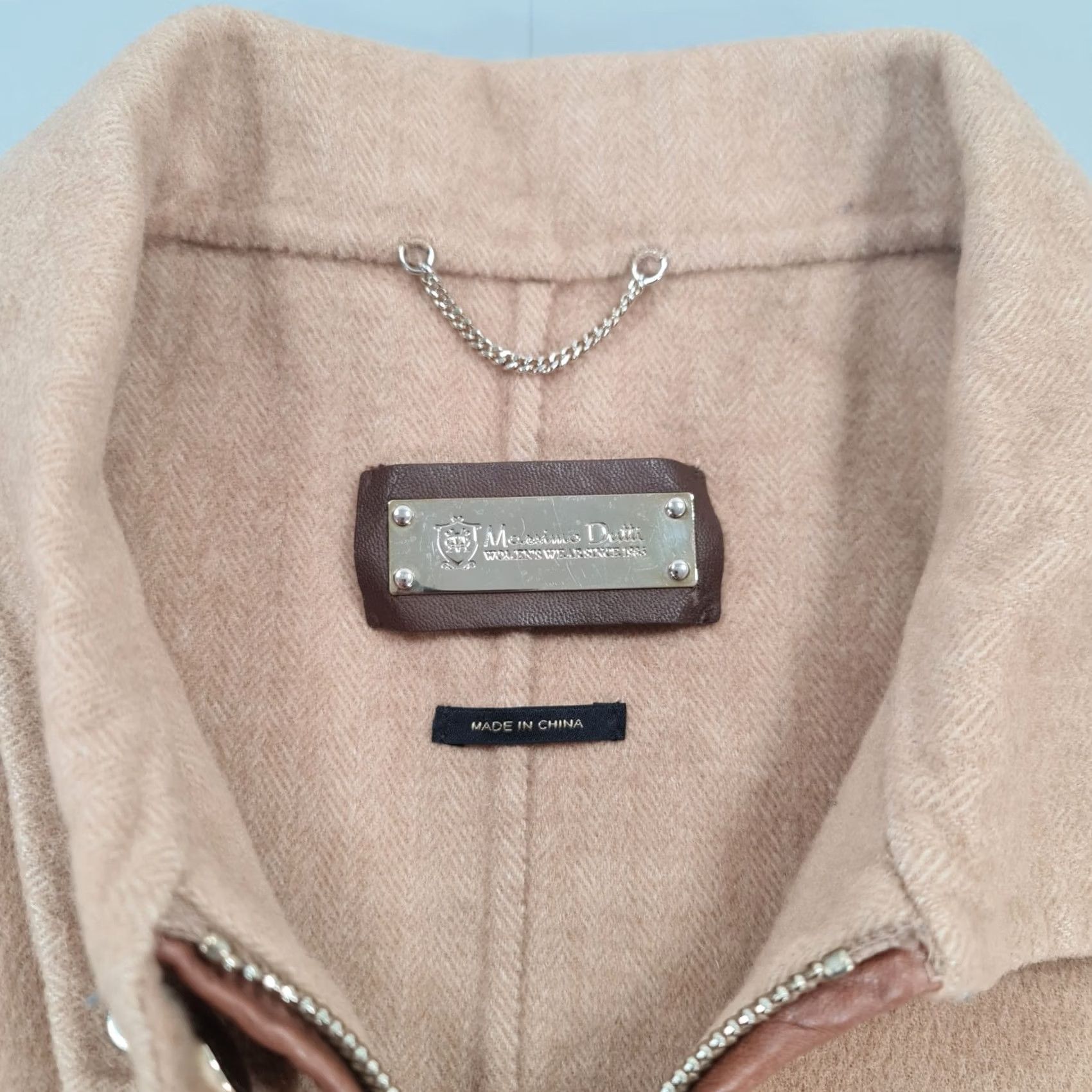 Massimo Dutti Massimo Dutti Womens Poncho Beige Medium Full Zip Wool Flannel Collared Camel Size ONE SIZE - 3 Thumbnail