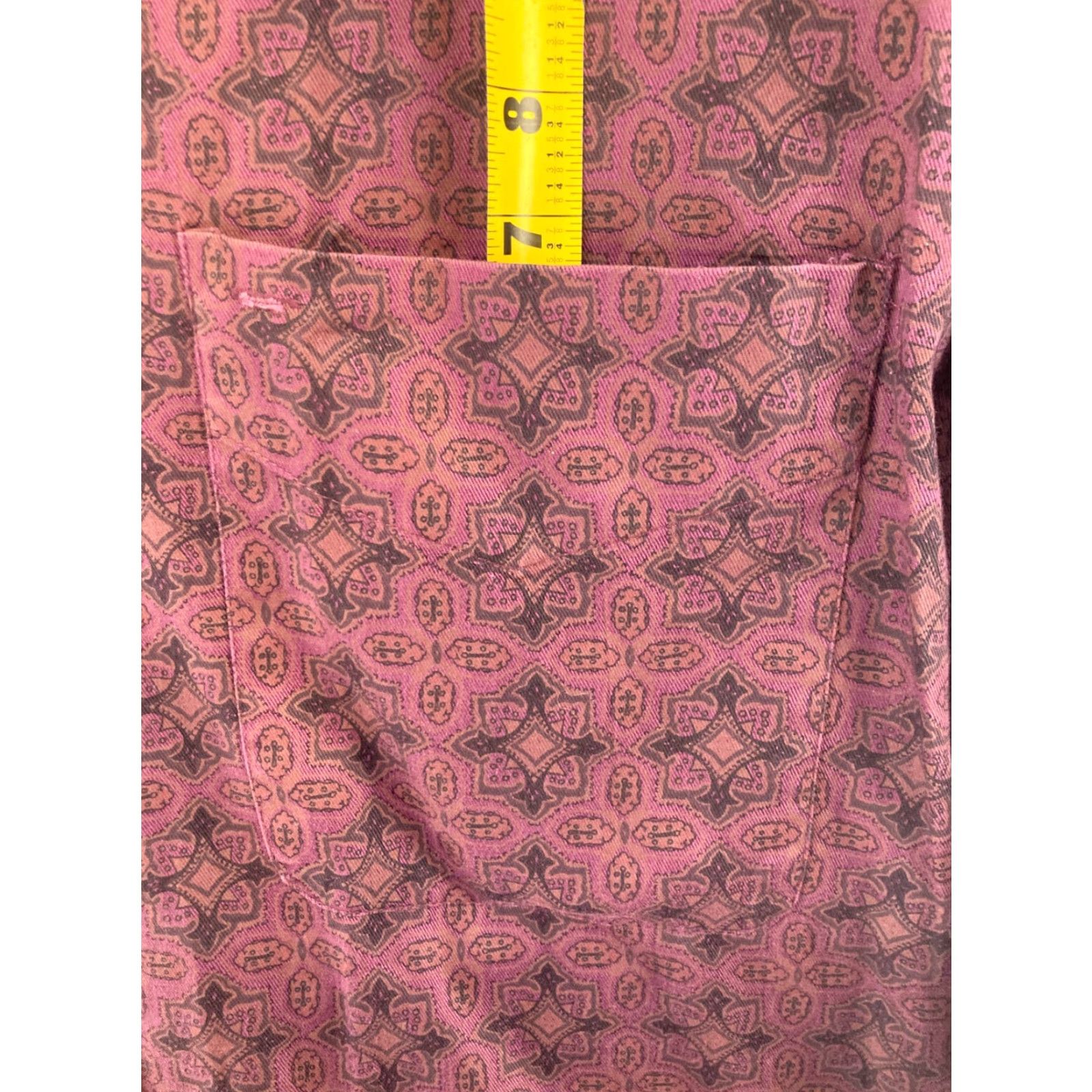 Jordache VINTAGE Jordache Mens Shirt Geometric Button-Up 80s 90s Red Burgundy Long Sleeve Casual Business Pocketed Men M Size US M / EU 48-50 / 2 - 5 Thumbnail