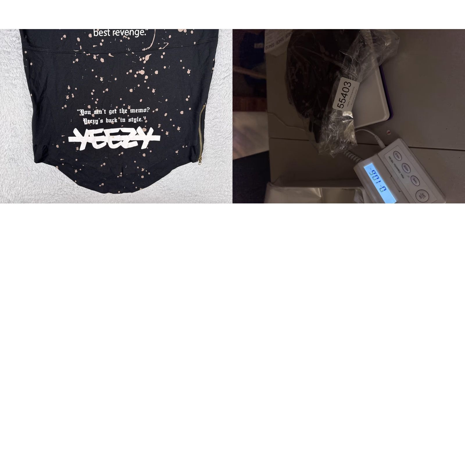 Yeezy Rise As 1ne Shirt Mens Medium Black Paint Splatter Yeezy Graphic Zip Hem Quotes Size US M / EU 48-50 / 2 - 10 Thumbnail