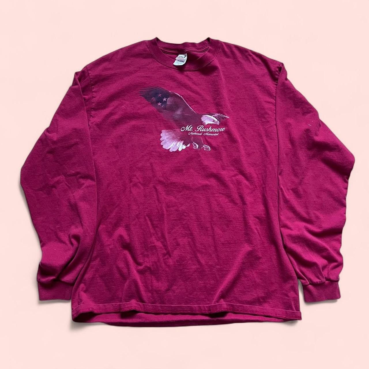 Anvil red american vintage mt. rushmore anvil long sleeve tshirt Size US XL / EU 56 / 4 - 1 Thumbnail