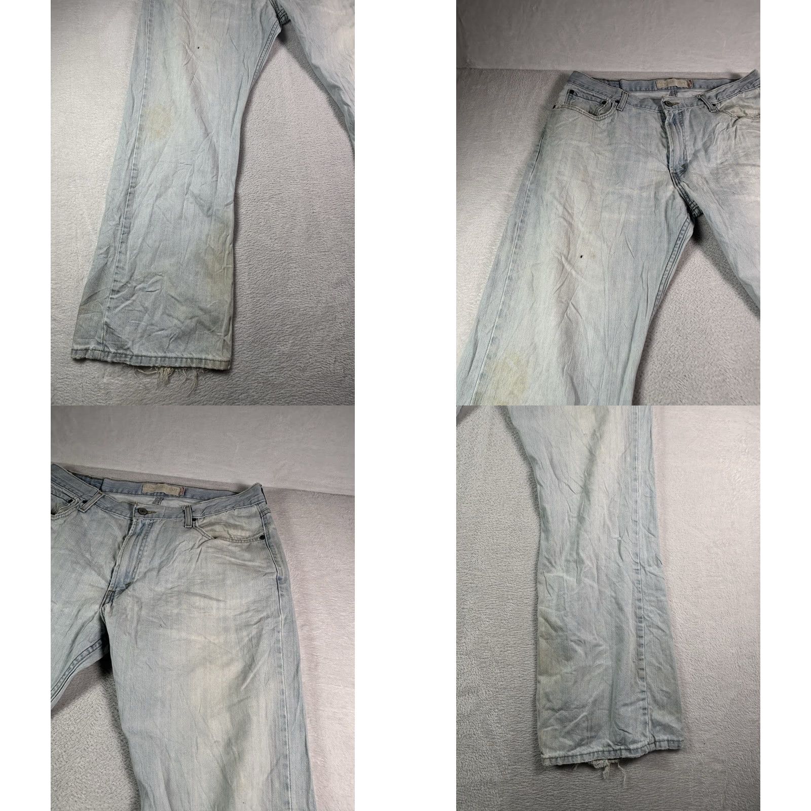 Levi's VINTAGE Levi's 527 Jeans Men 36x30 Light Wash Bootcut Distressed Stained 5-Pocket Denim Blue Size US 36 / EU 52 - 10 Thumbnail