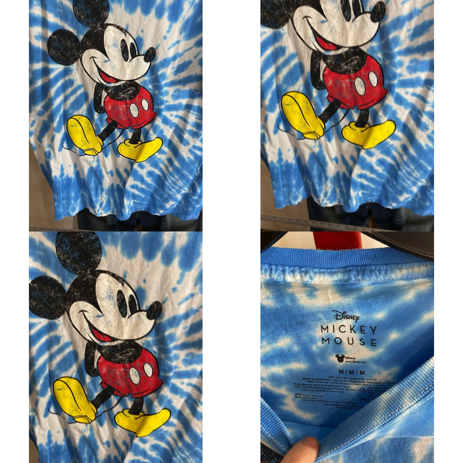 Disney Disney Mickey Mouse TEE Shirt Blue Tie Dye Medium M - Men’s T-Shirt Variety Shirt Size US M / EU 48-50 / 2 - 8 Thumbnail