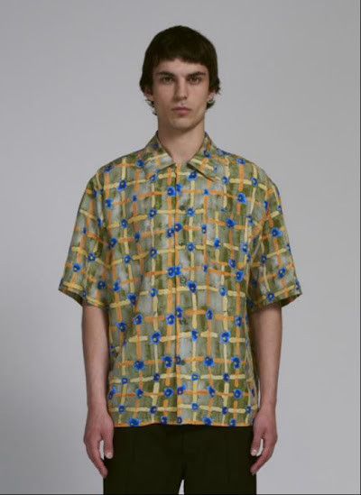 Marni o1w1db10125 Graphic-Print Silk Shirt in Multicolor Size US S / EU 44-46 / 1 - 3 Thumbnail
