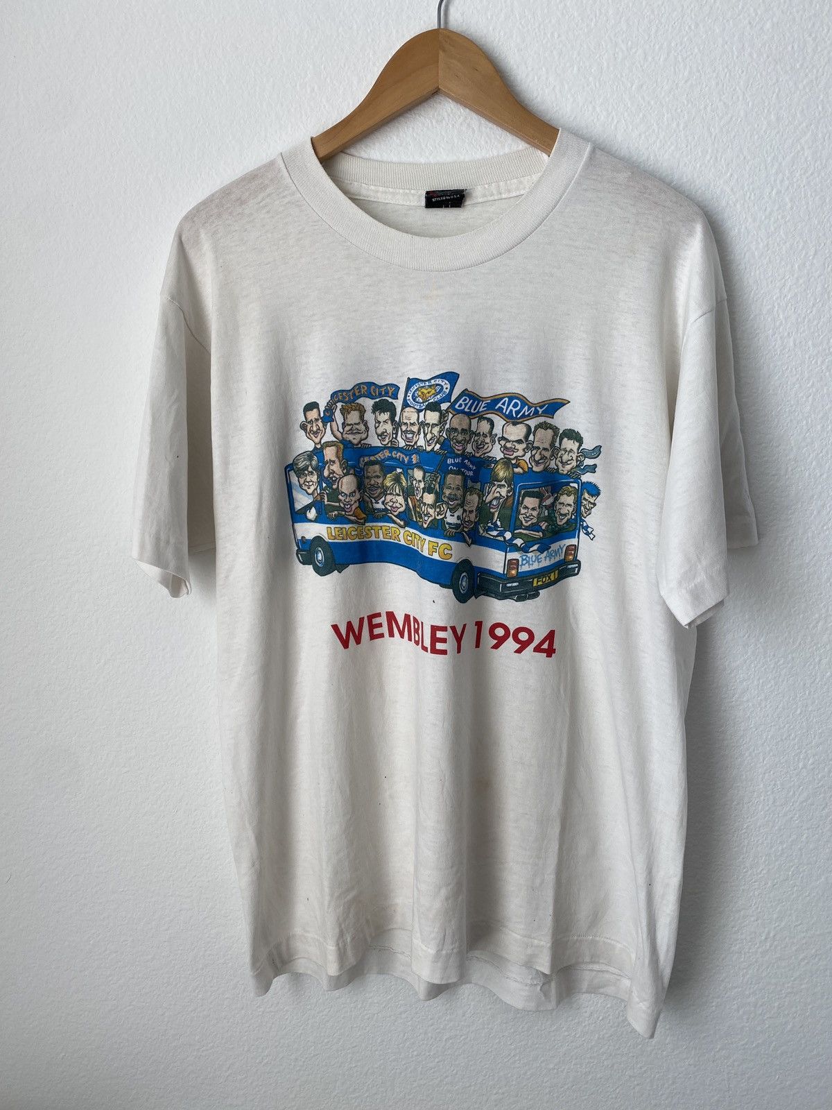 Vintage Leicester City 1994 Playoff XL size tee football england Size US XL / EU 56 / 4 - 2 Thumbnail