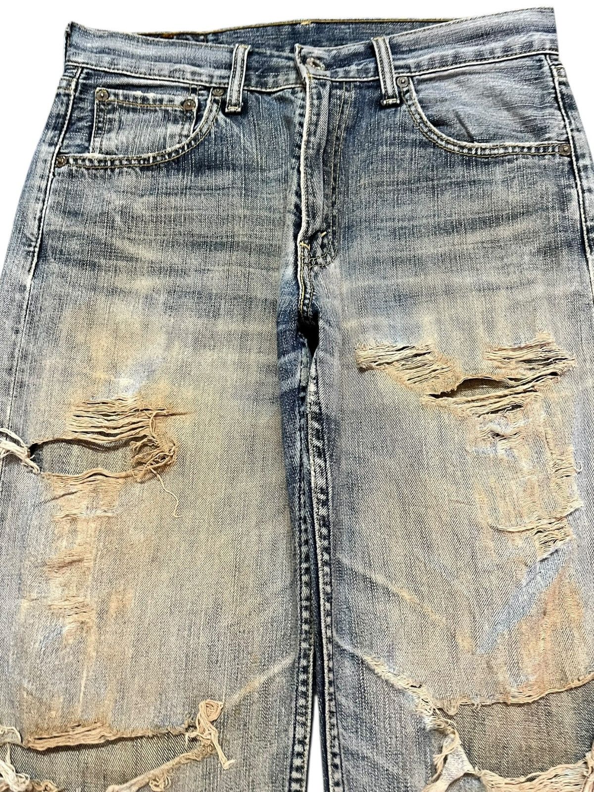 Levi's Vintage Clothing Vintage Levi’s 503 Baggy Wide Leg Mudwash Ripped Denim Size US 30 / EU 46 - 2 Thumbnail