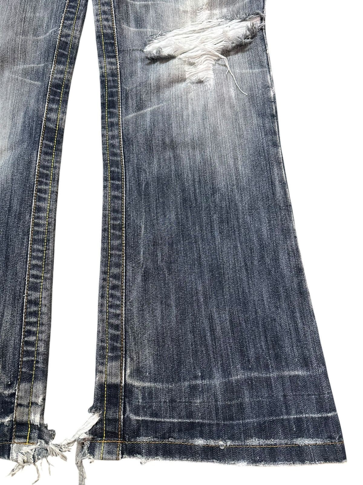 Hysteric Glamour Vintage Japanese Brand Faded Wash Distressed Wide Leg Jeans Size US 34 / EU 50 - 7 Thumbnail