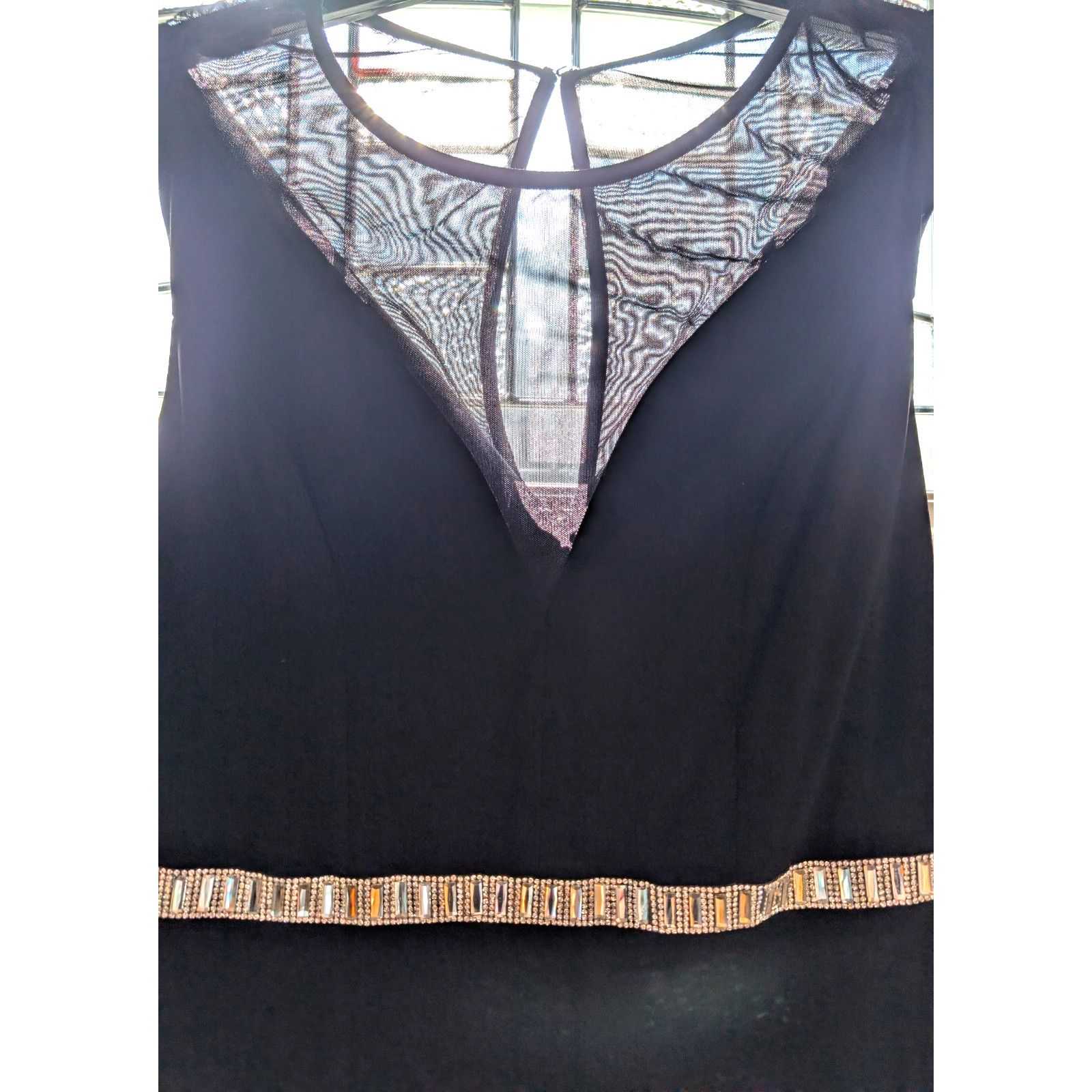 The Unbranded Brand City Triangles Maxi Evening Gown Bk Size 11 Rhinestone Sheer Size L / US 10 / IT 46 - 3 Thumbnail