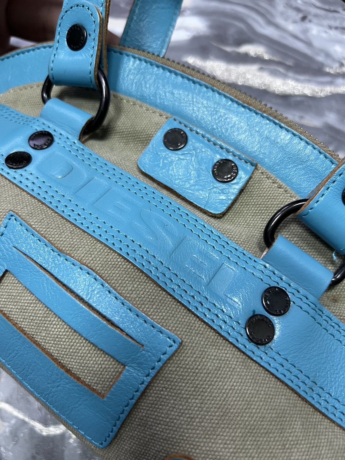 Diesel Vintage 90S Y2K Hobo Tote Diesel Avant Gard Linen Bag Size ONE SIZE - 2 Thumbnail
